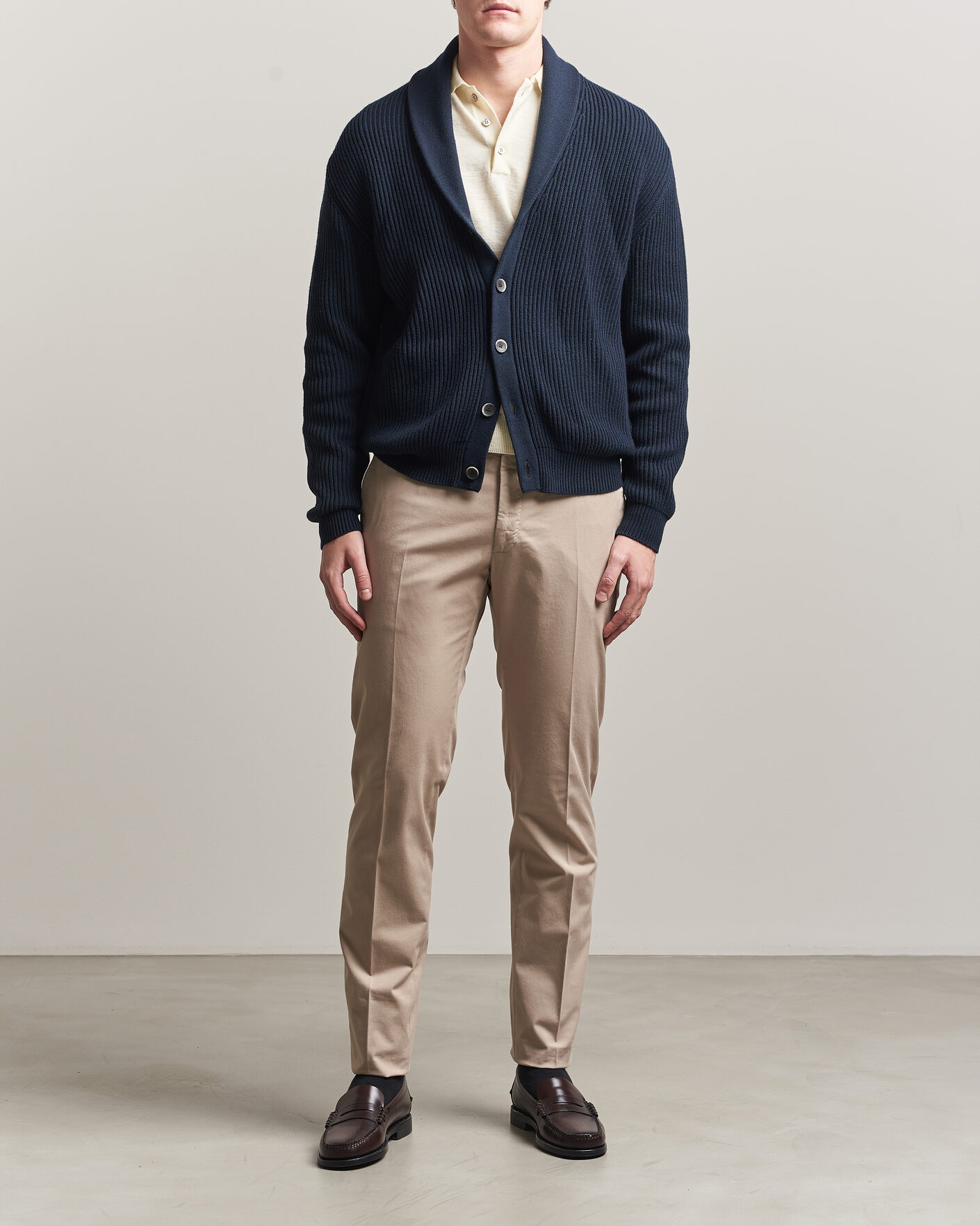 Uomini | Pantaloni | Incotex | Slim Fit Comfort Chinos Sand