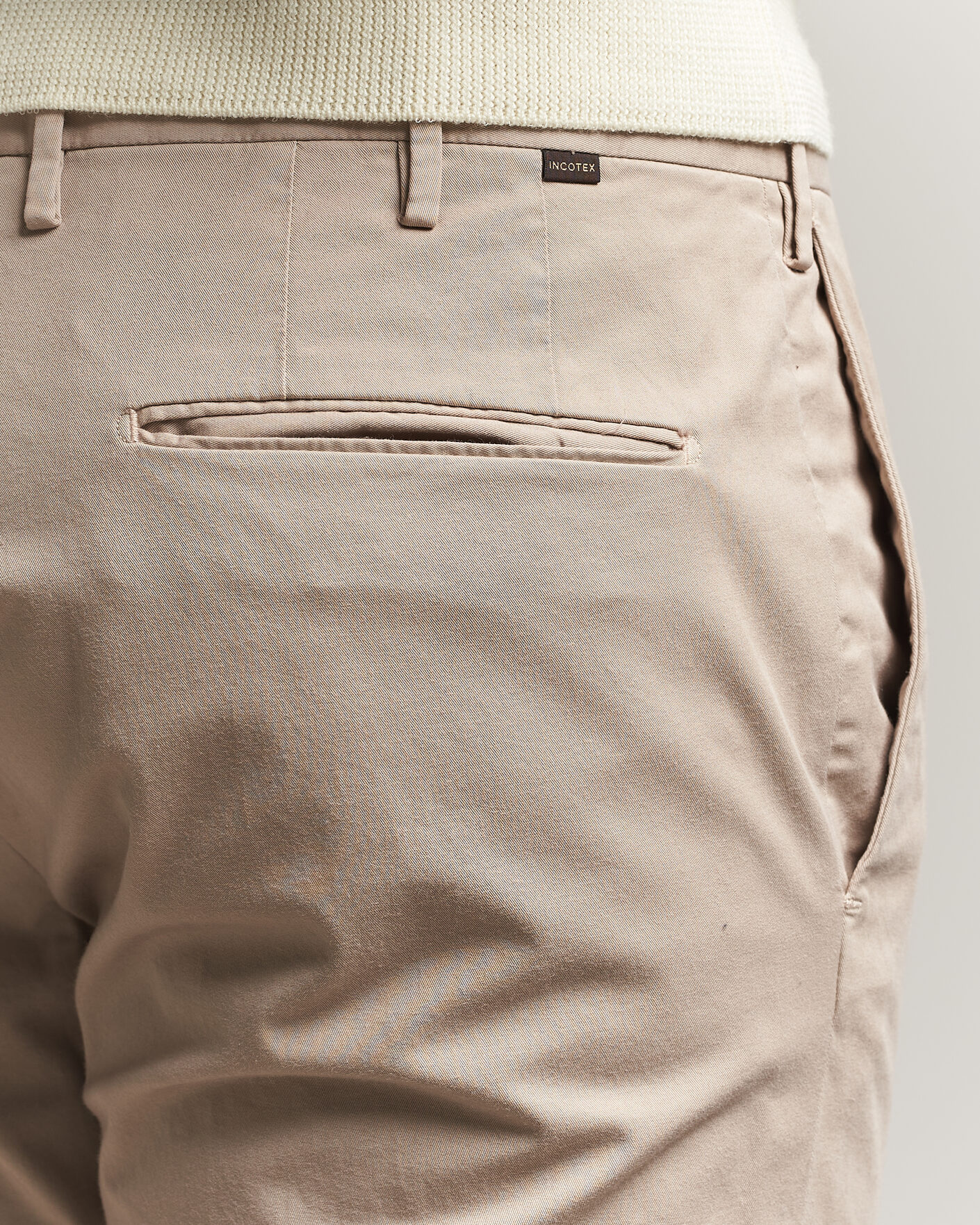 Uomini | Pantaloni | Incotex | Slim Fit Comfort Chinos Sand