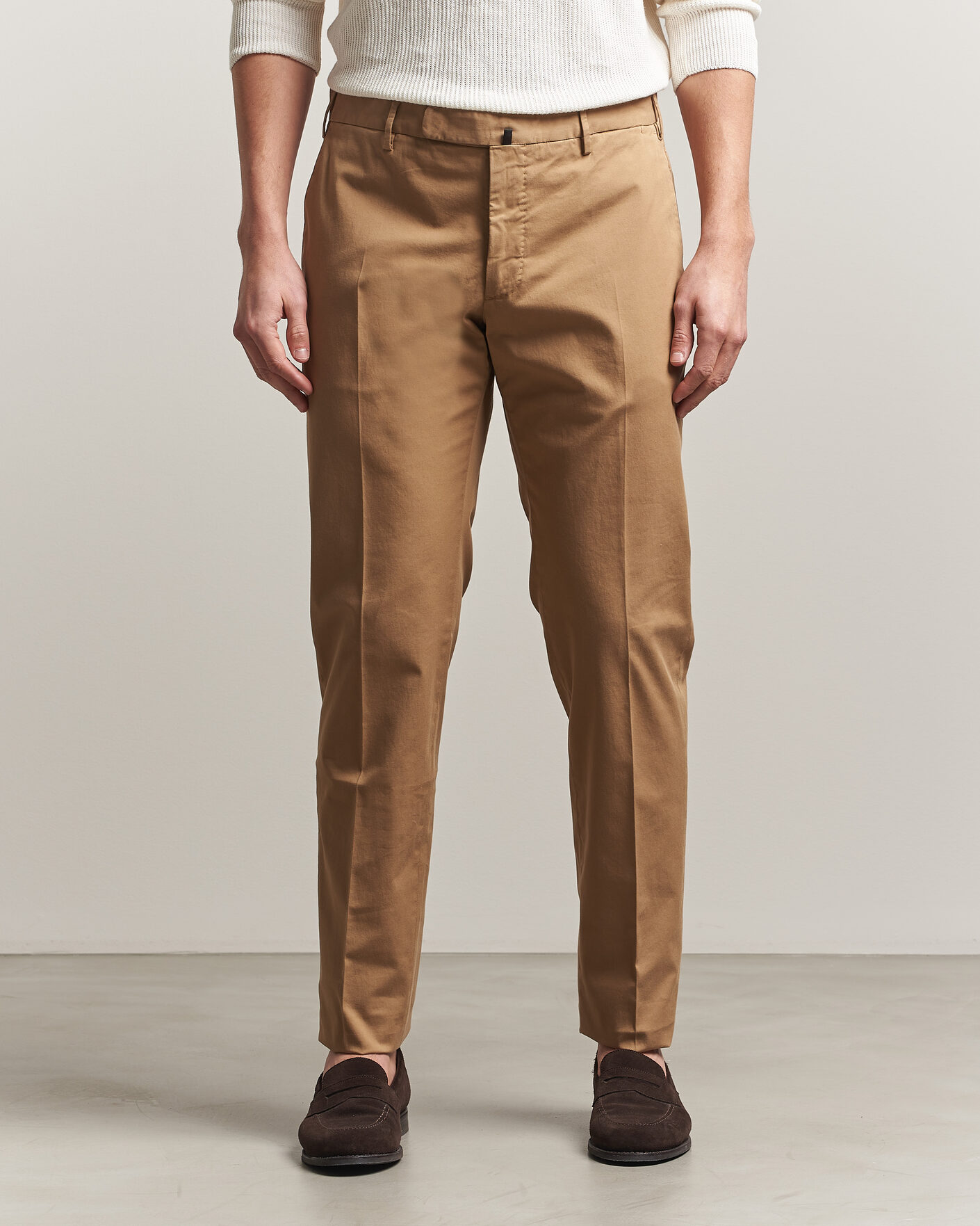 Uomini | Pantaloni | Incotex | Slim Fit Comfort Chinos Khaki