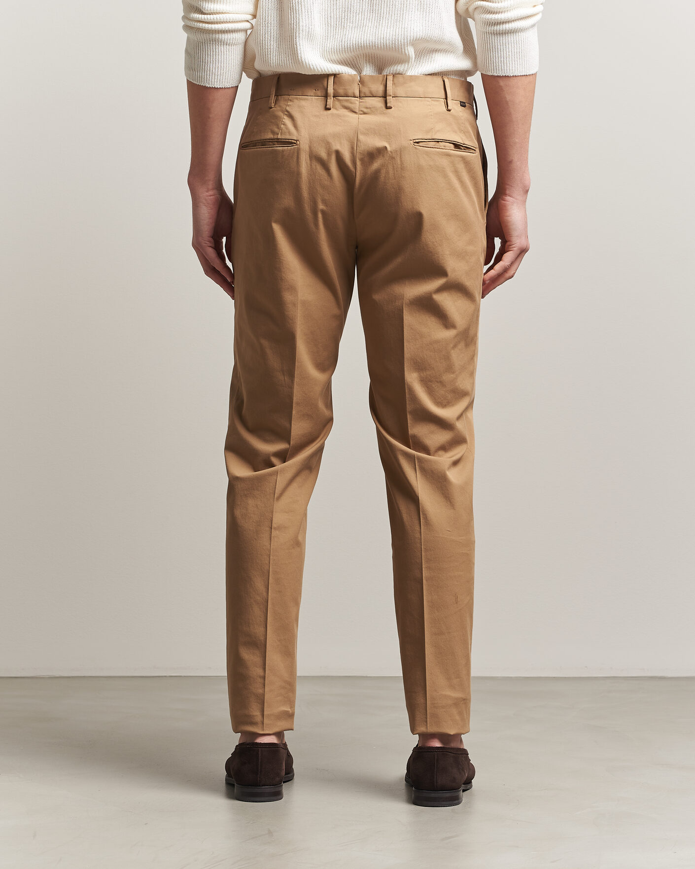 Uomini | Pantaloni | Incotex | Slim Fit Comfort Chinos Khaki