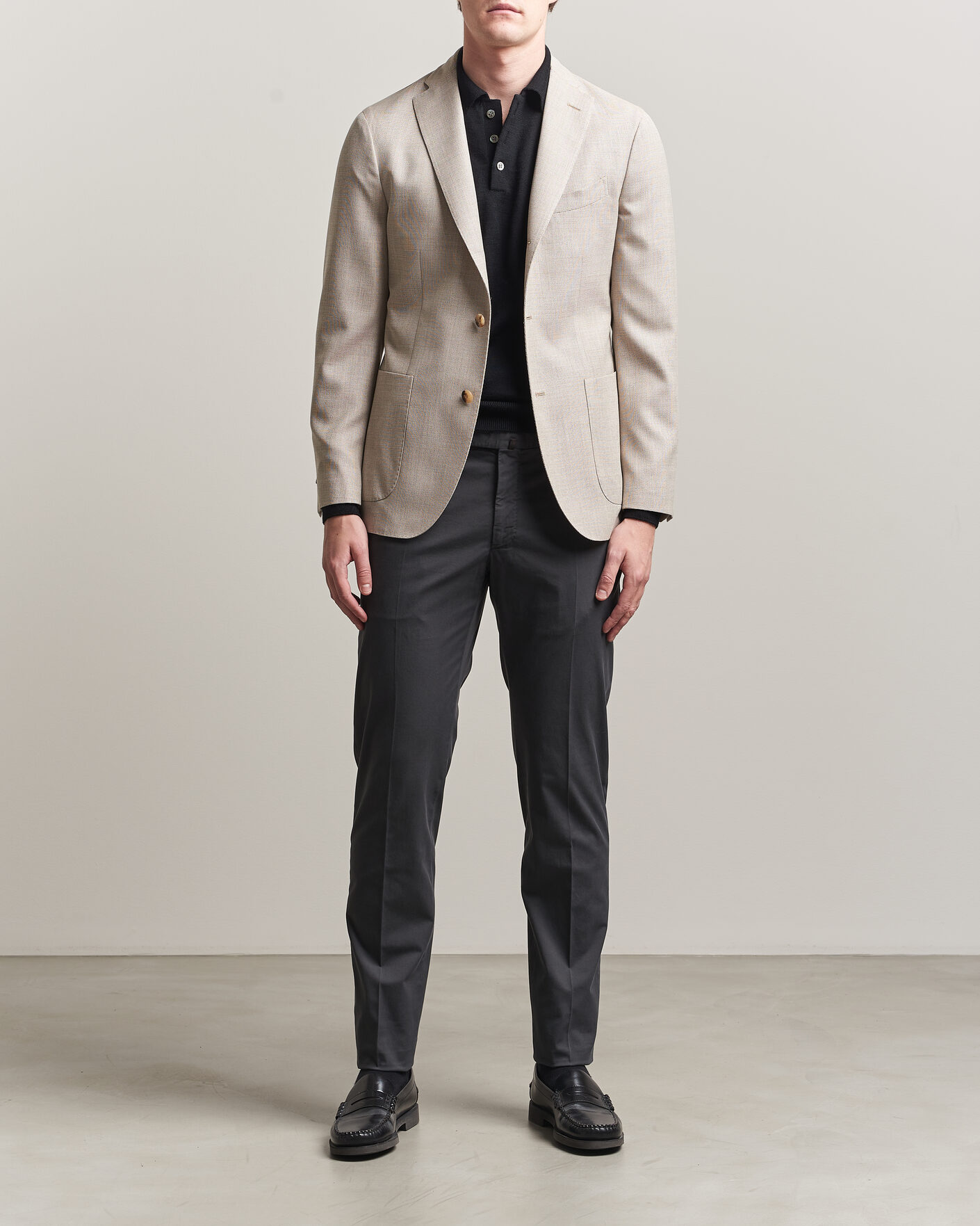 Uomini | Pantaloni | Incotex | Slim Fit Comfort Chinos Dark Grey