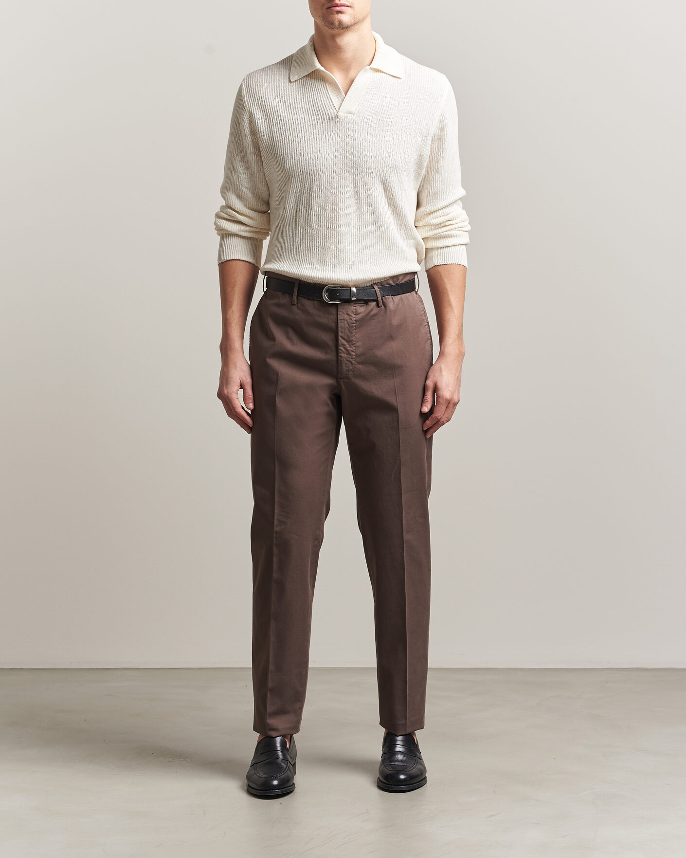 Uomini | Pantaloni | Incotex | Regular Fit Comfort Chinos Dark Brown