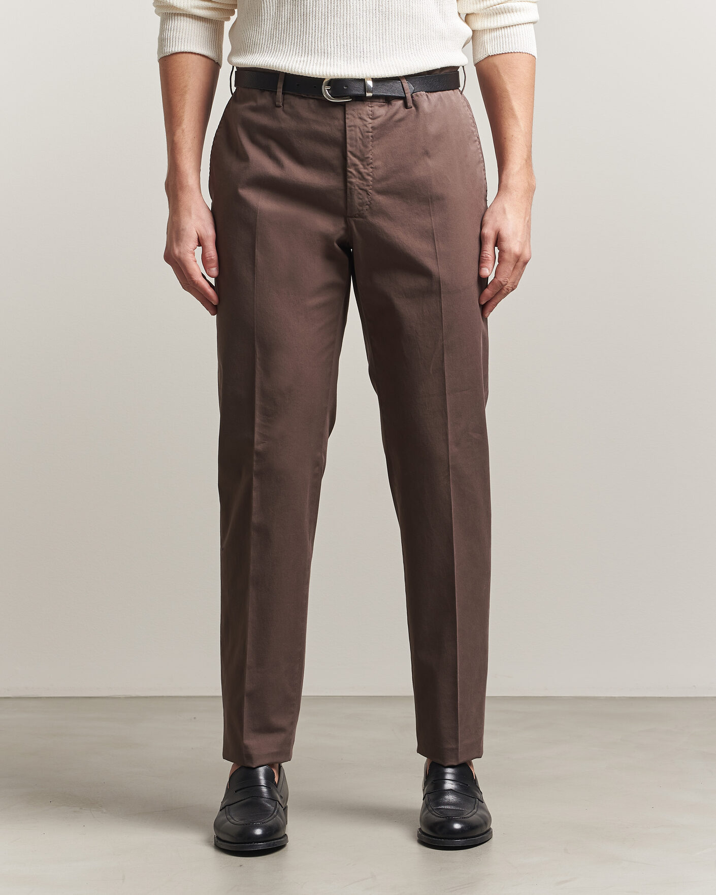 Uomini | Pantaloni | Incotex | Regular Fit Comfort Chinos Dark Brown