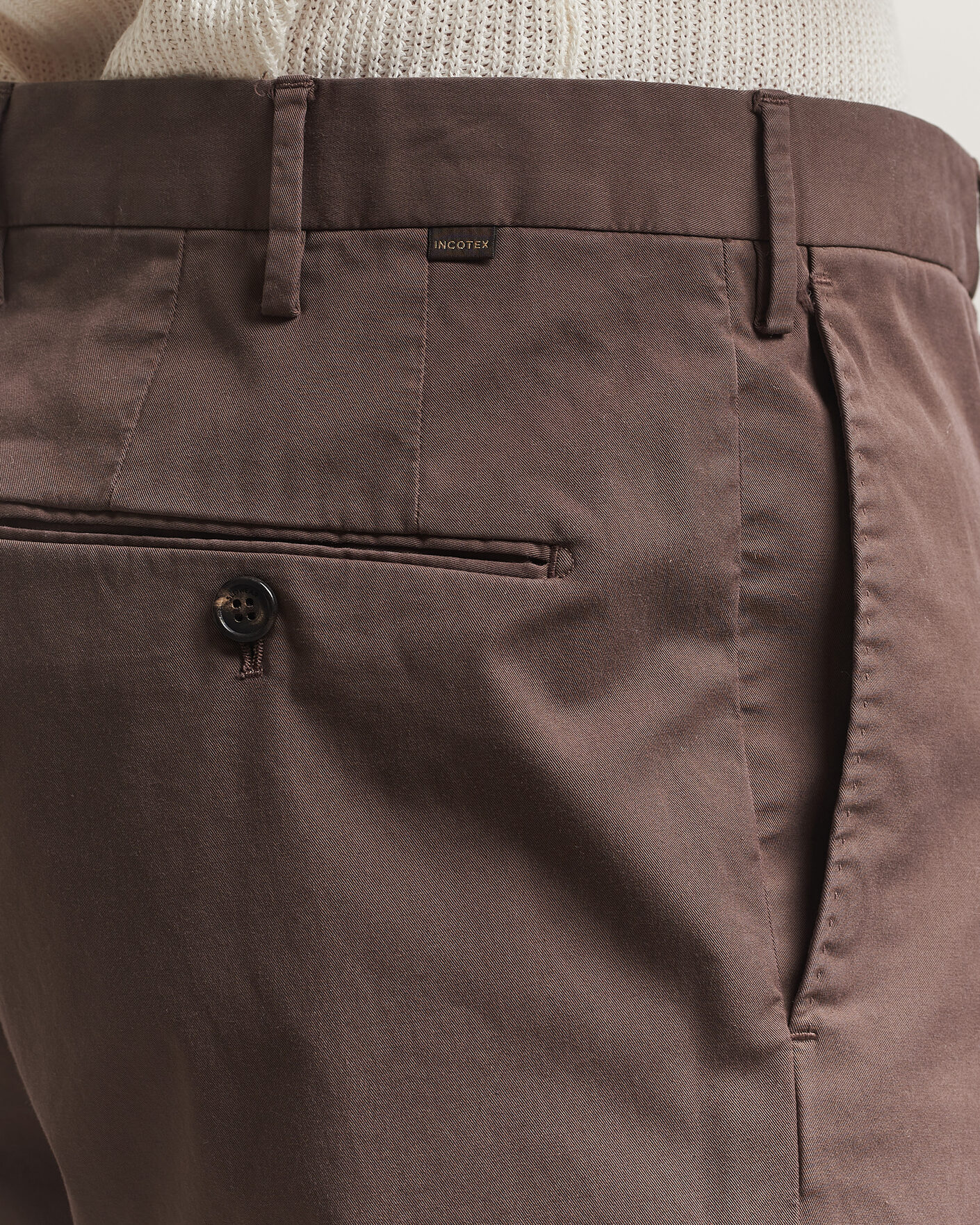 Uomini | Pantaloni | Incotex | Regular Fit Comfort Chinos Dark Brown