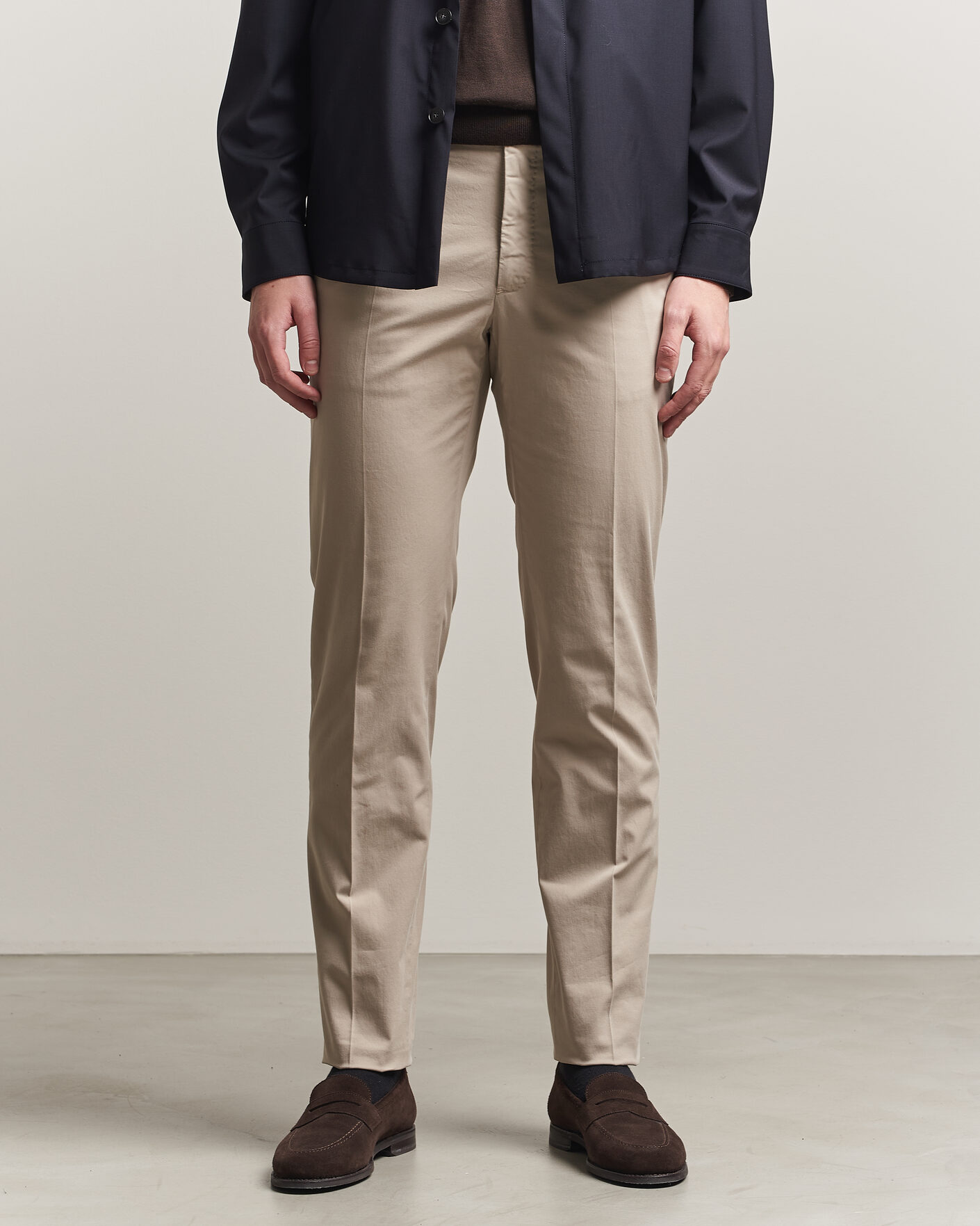 Uomini | Pantaloni | Incotex | Regular Fit Comfort Chinos Sand