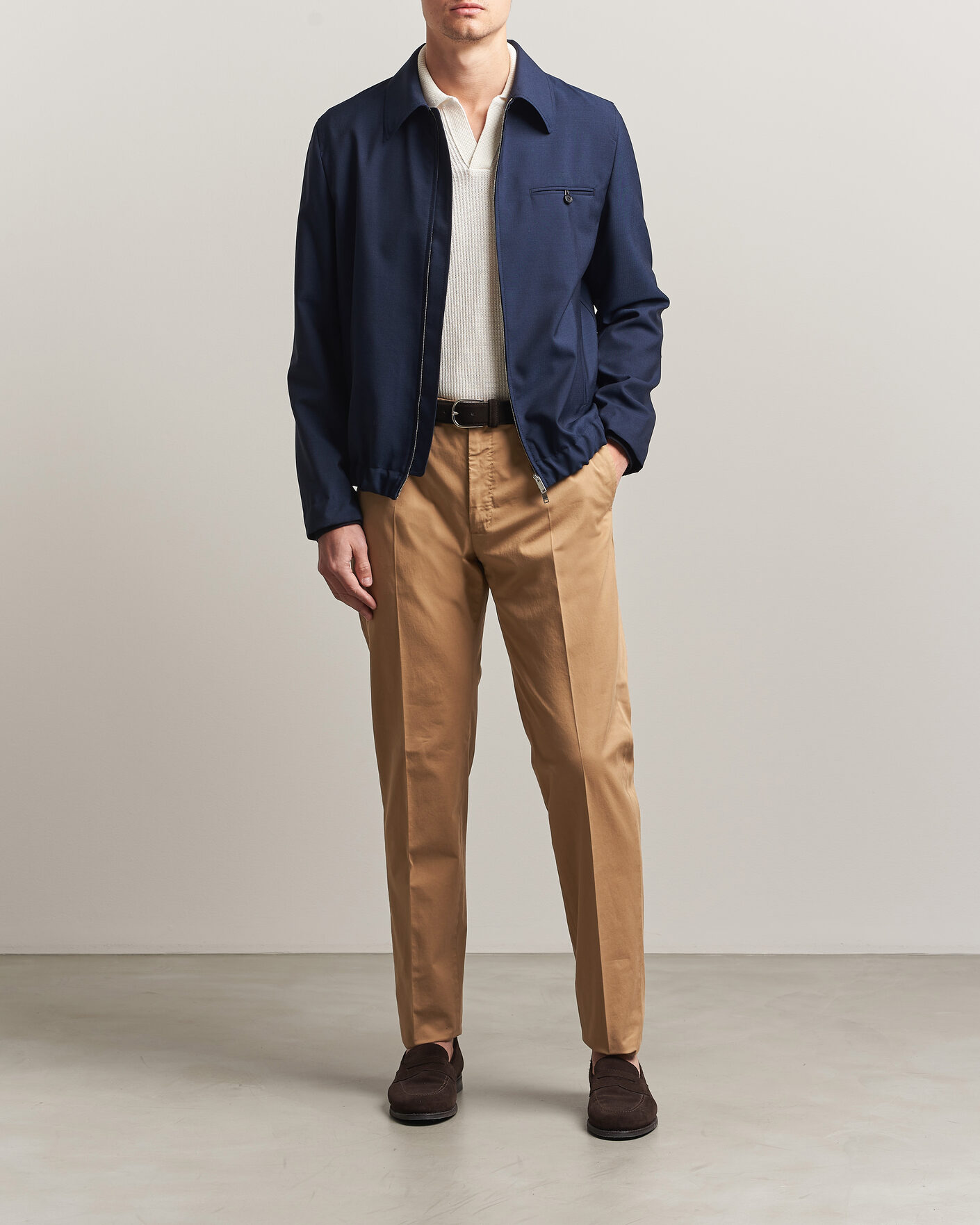 Uomini | Pantaloni | Incotex | Regular Fit Comfort Chinos Khaki