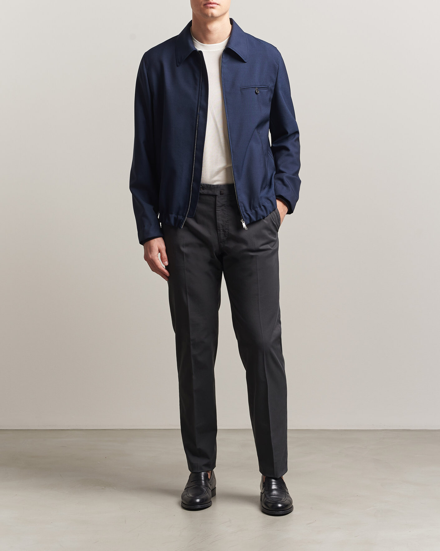 Uomini | Pantaloni | Incotex | Regular Fit Comfort Chinos Dark Grey