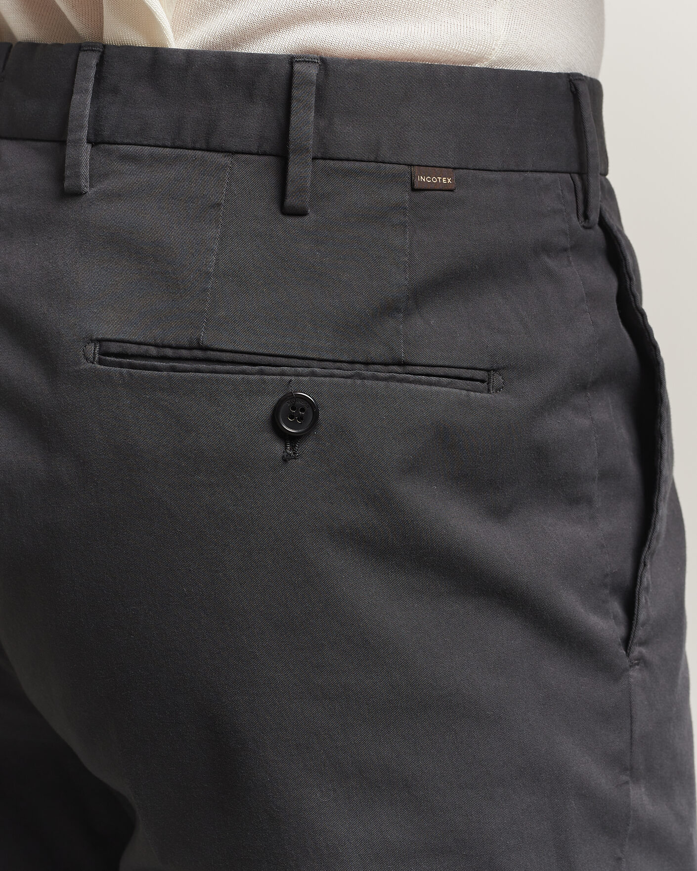 Uomini | Pantaloni | Incotex | Regular Fit Comfort Chinos Dark Grey