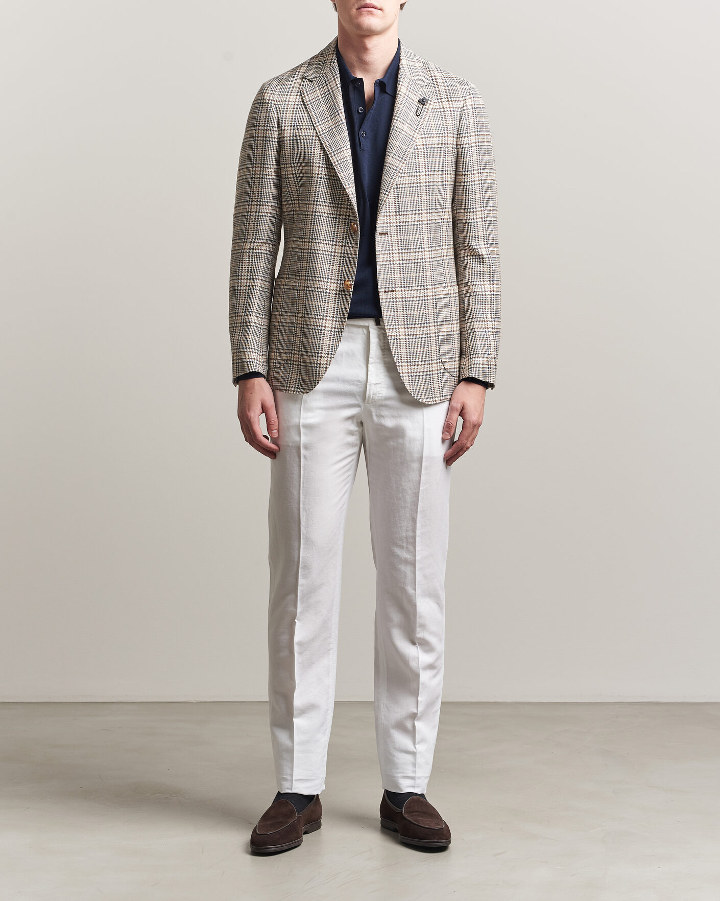 Uomini | Pantaloni | Incotex | Regular Fit Chinolino Trousers White