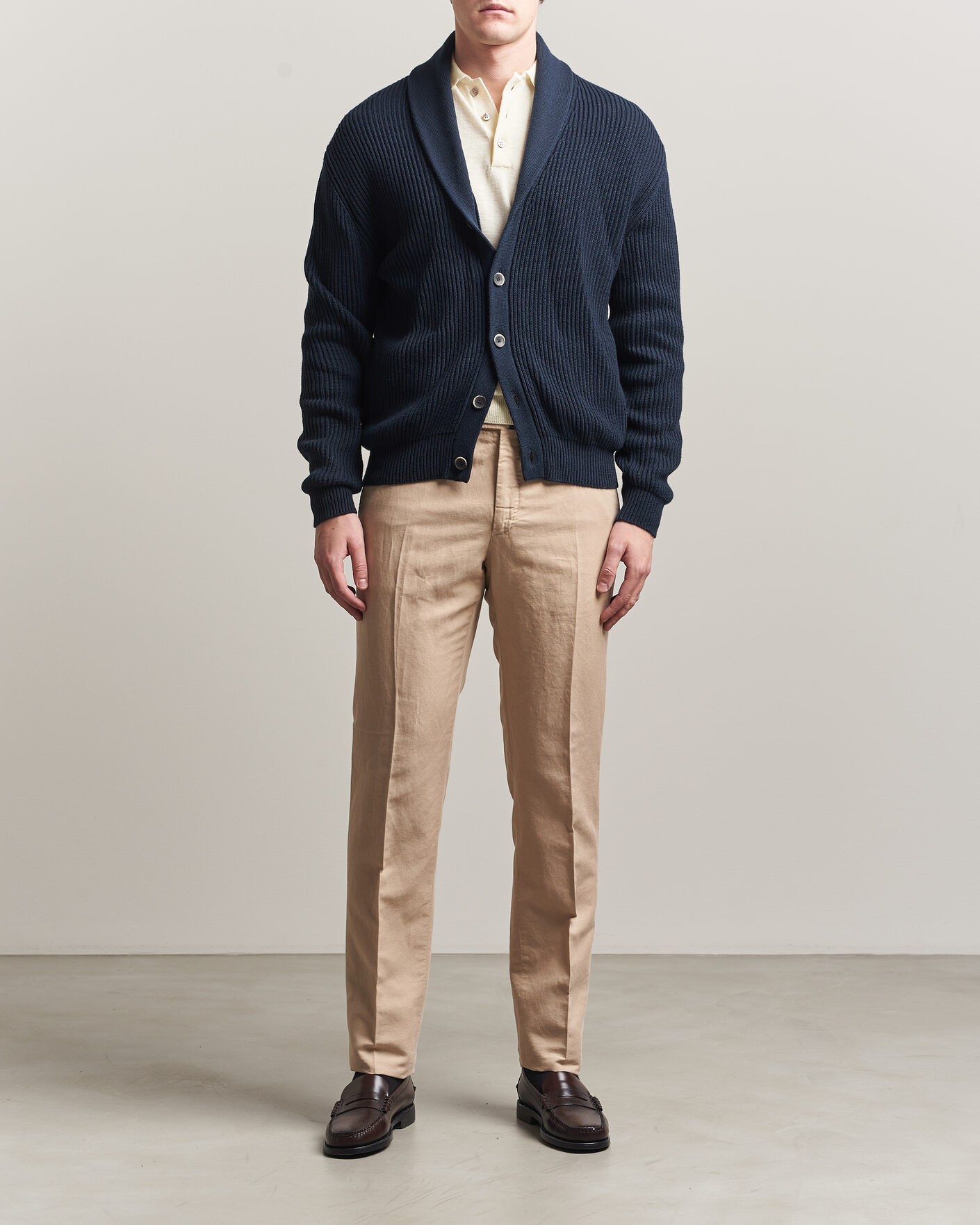 Uomini | Pantaloni | Incotex | Regular Fit Chinolino Trousers Beige