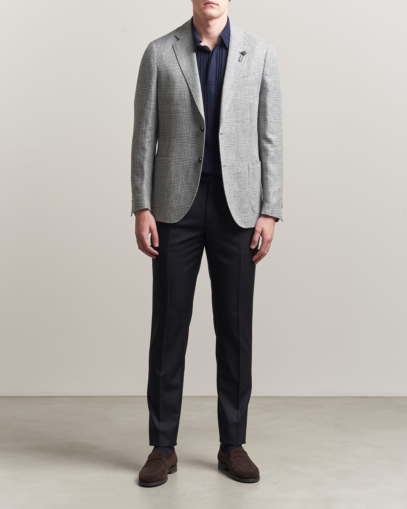 Uomini | Pantaloni | Incotex | Regular Fit Super 100s Wool Pants Blue