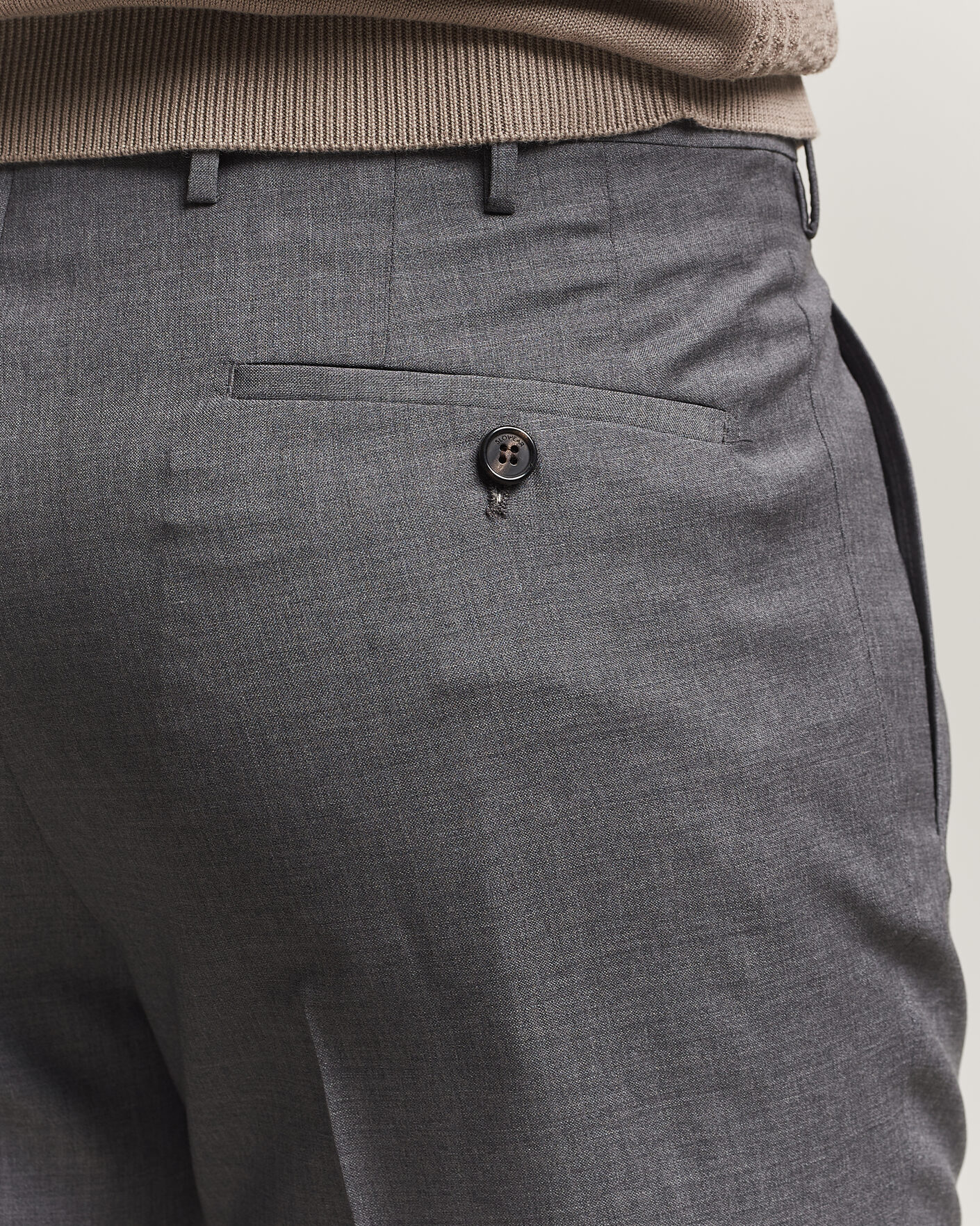 Uomini | Pantaloni | Incotex | Regular Fit Super 100s Wool Pants Grey Melange