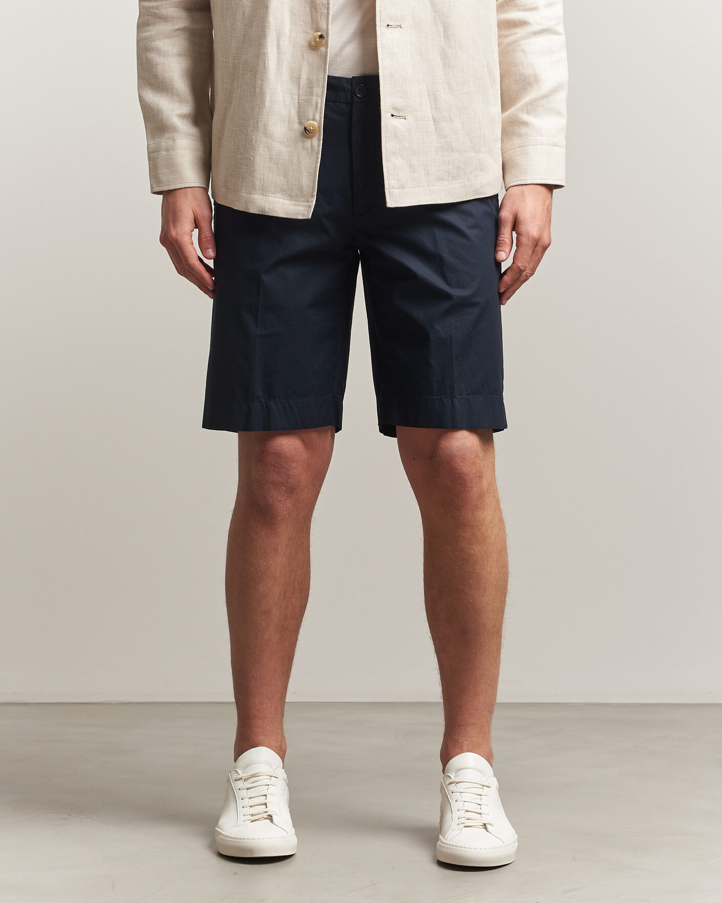 Uomini | Pantaloncini | Incotex | Cotton Poplin Shorts Navy