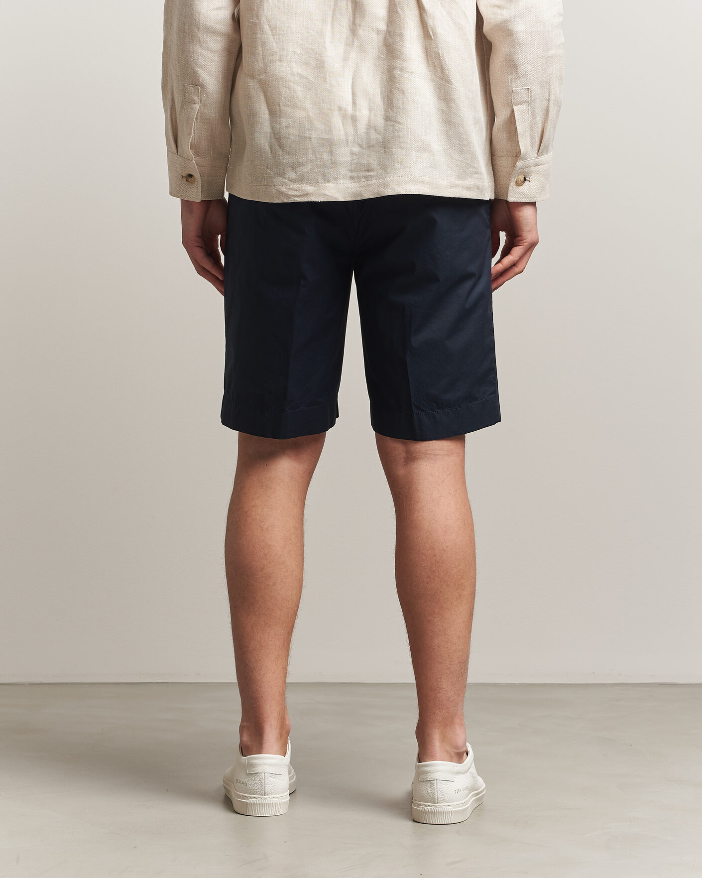 Uomini | Pantaloncini | Incotex | Cotton Poplin Shorts Navy