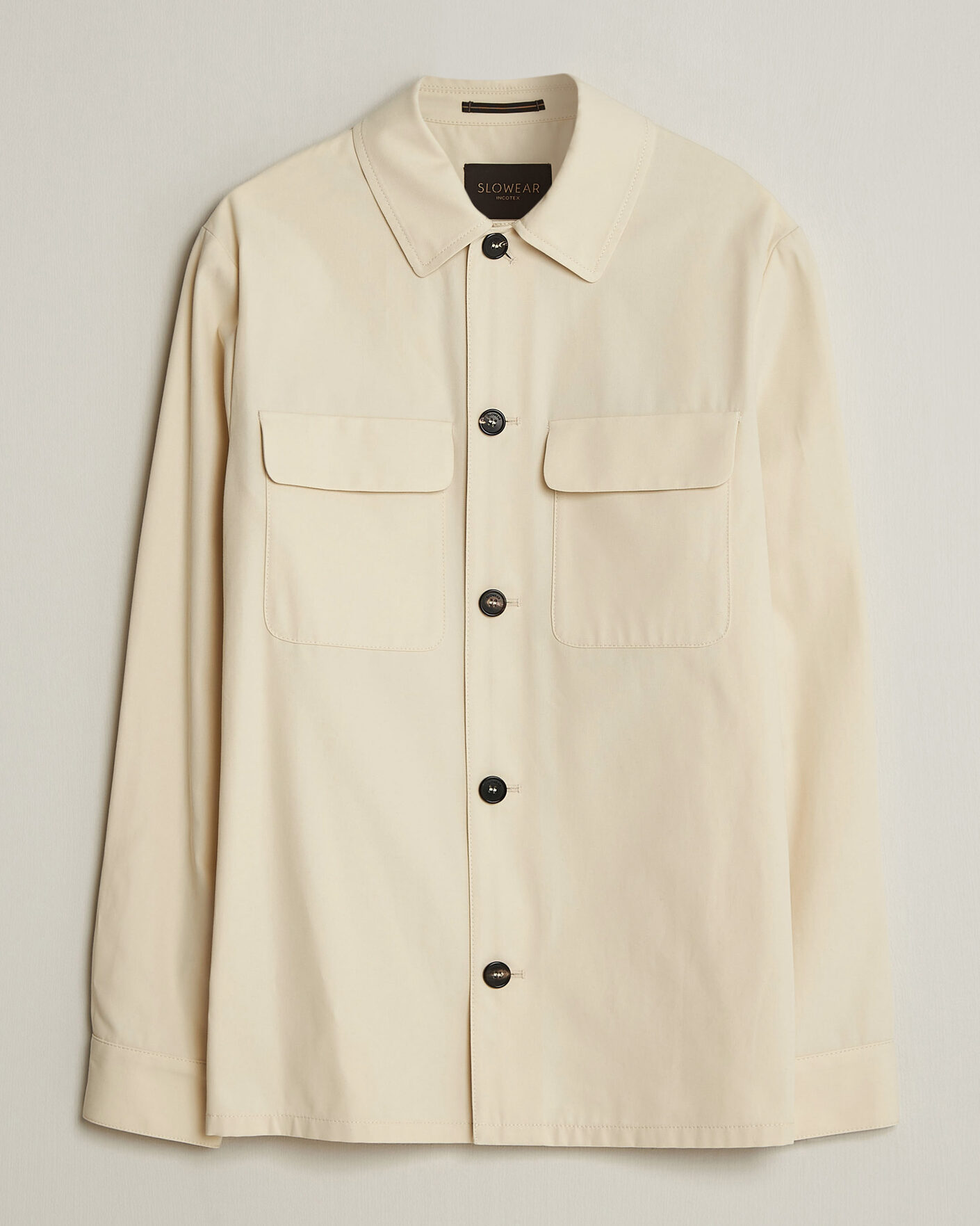 Uomini | Camicie | Incotex | Ice Cotton Twill Overshirt Natural