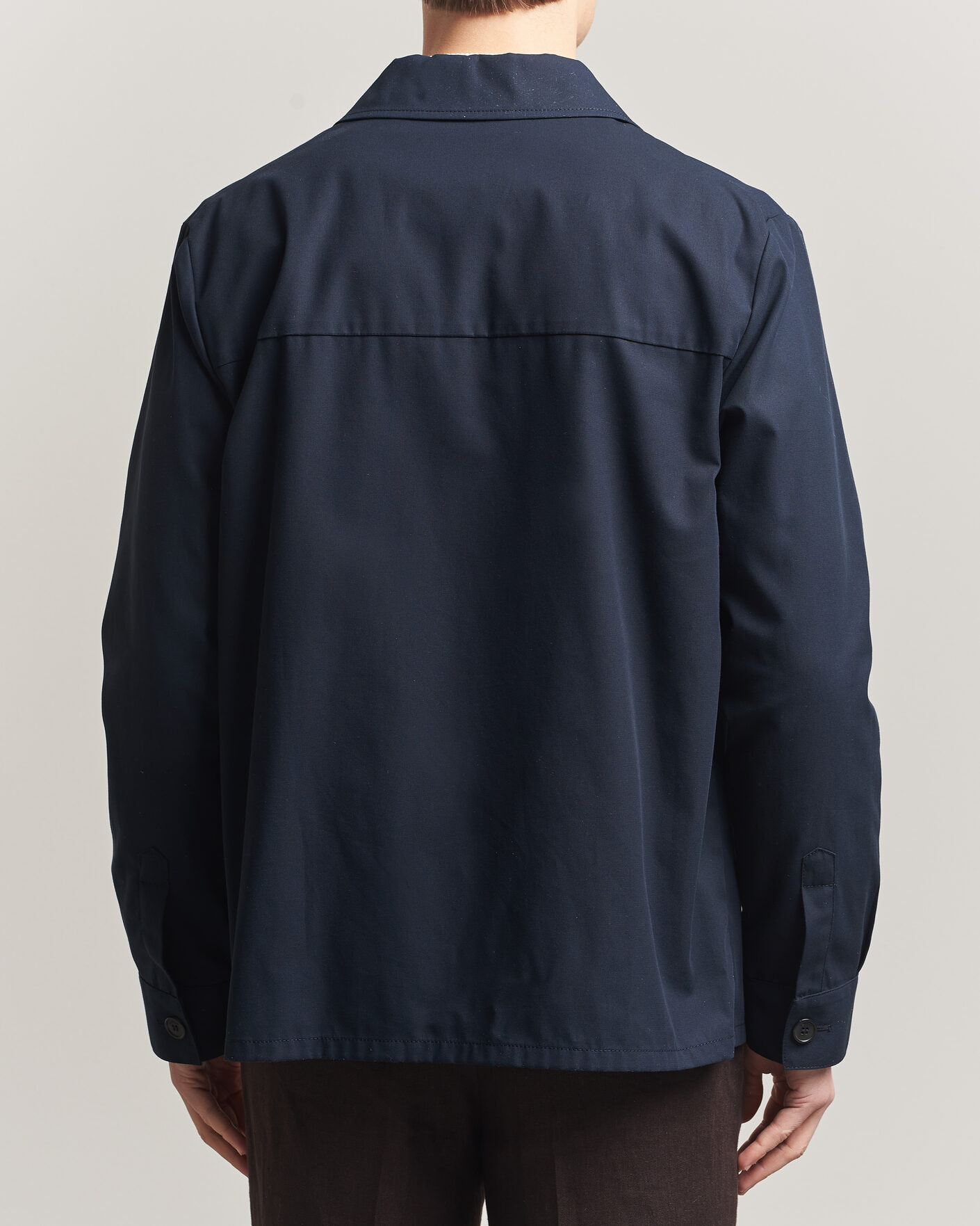 Uomini | Camicie | Incotex | Ice Cotton Twill Overshirt Navy