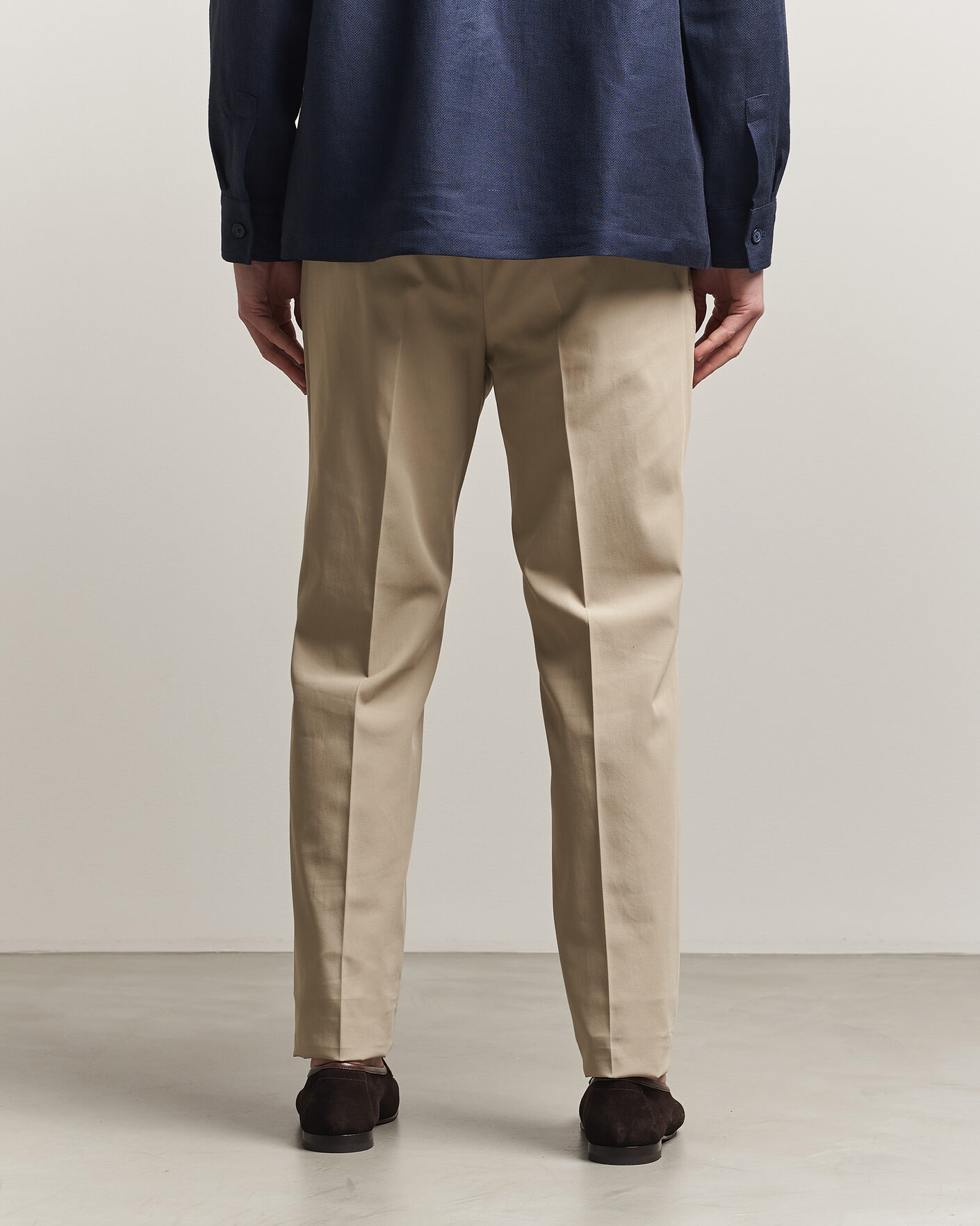 Uomini | Pantaloni | Incotex | Ice Cotton Twill Pants Sand