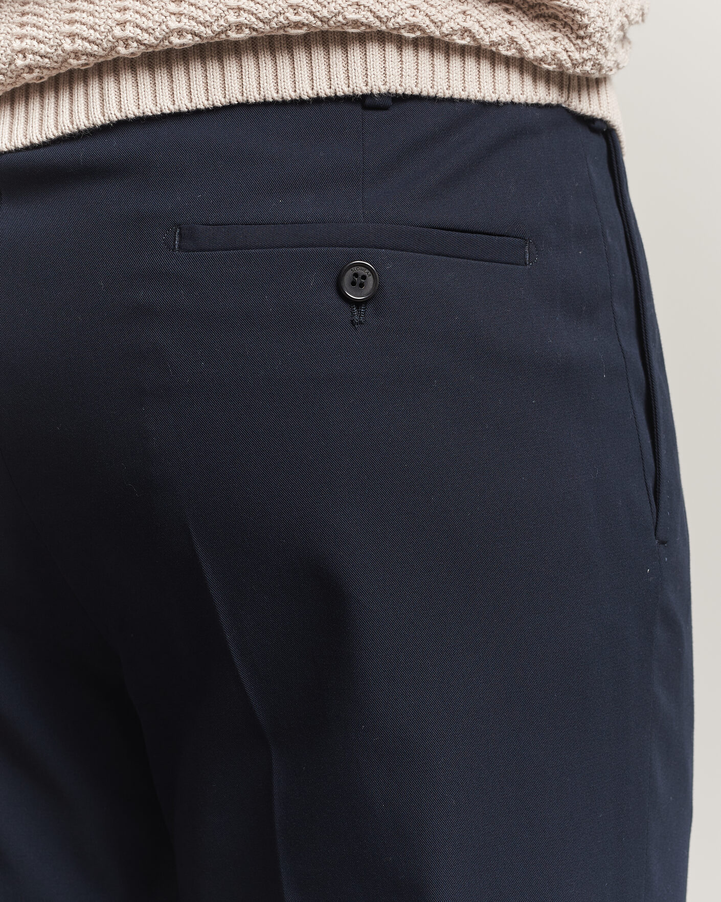 Uomini | Pantaloni | Incotex | Ice Cotton Twill Pants Navy
