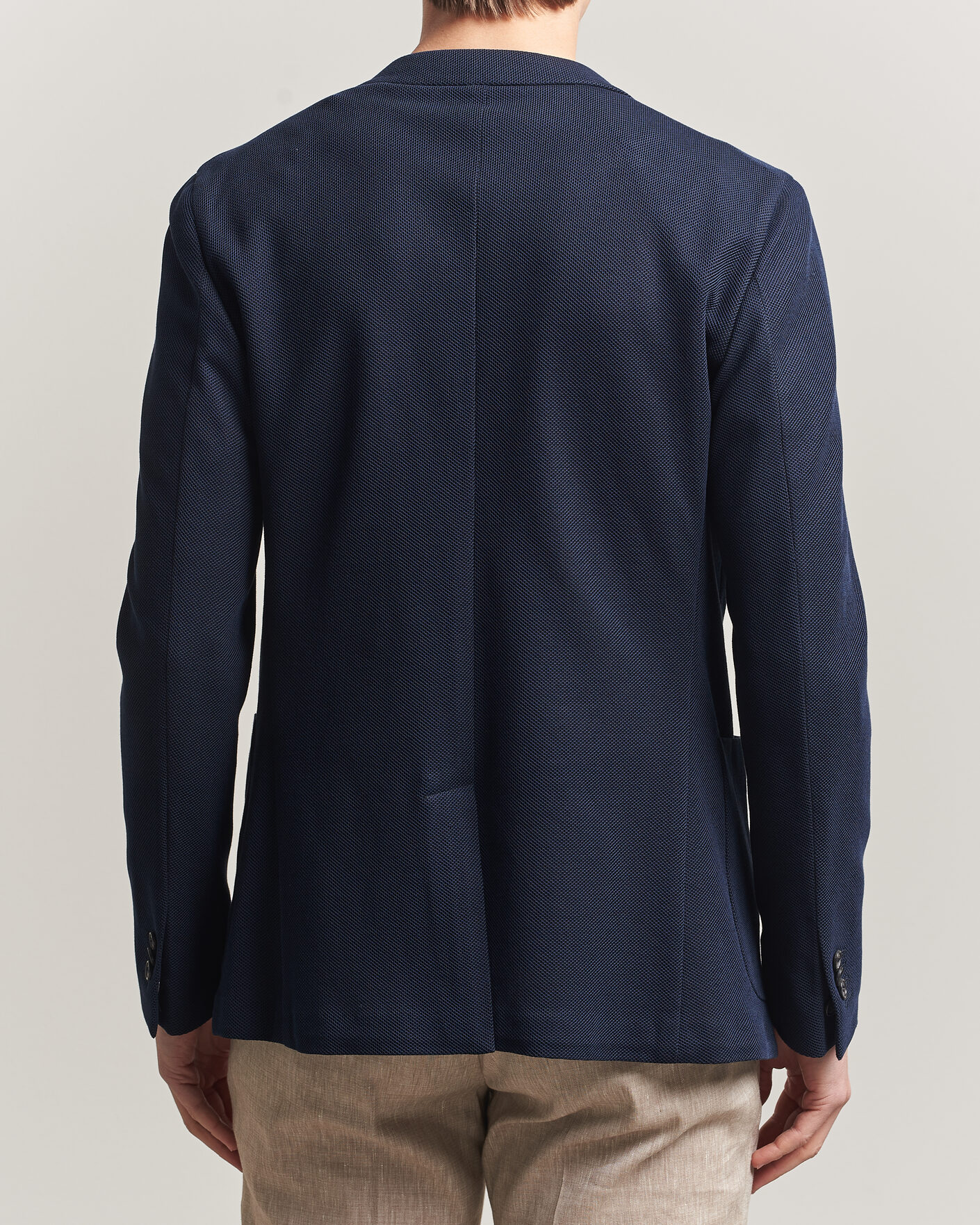 Uomini | Blazers | Incotex | Unconstructed Jersey Blazer Navy