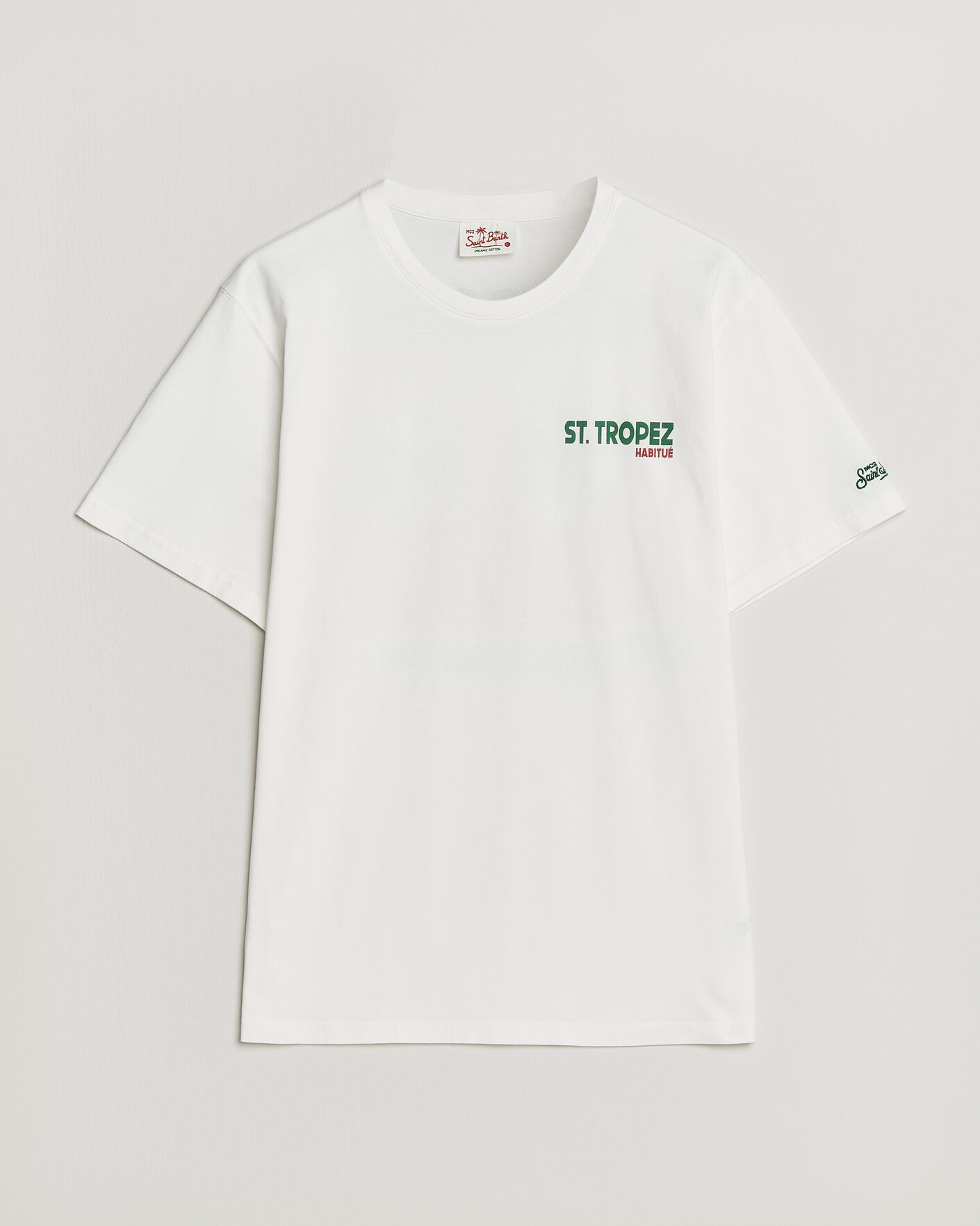 Uomini | T-shirt | MC2 Saint Barth | Back Printed Cotton T-Shirt St Tropez Sun