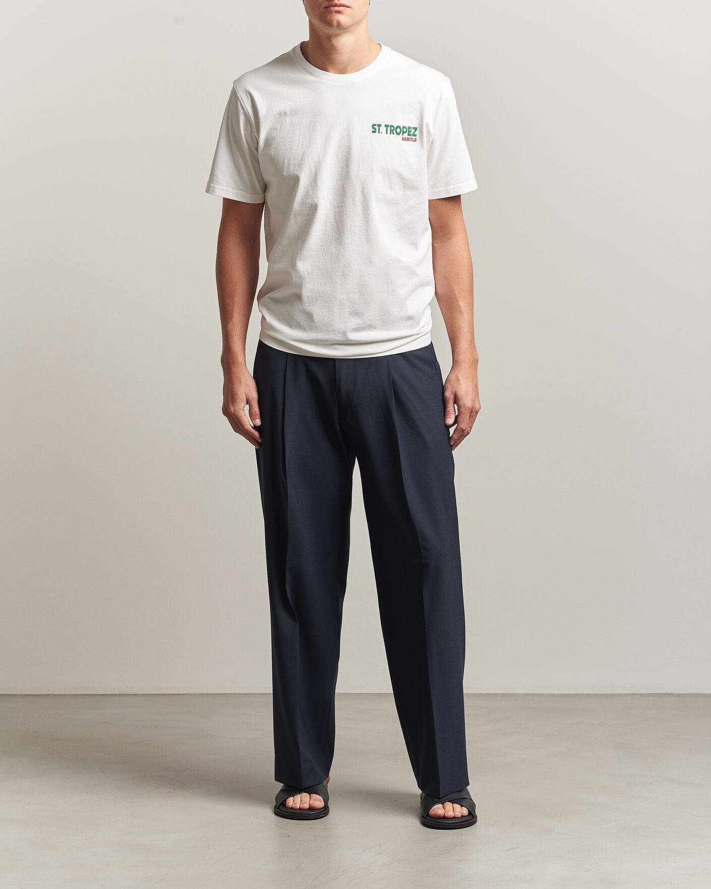 Uomini | T-shirt | MC2 Saint Barth | Back Printed Cotton T-Shirt St Tropez Sun