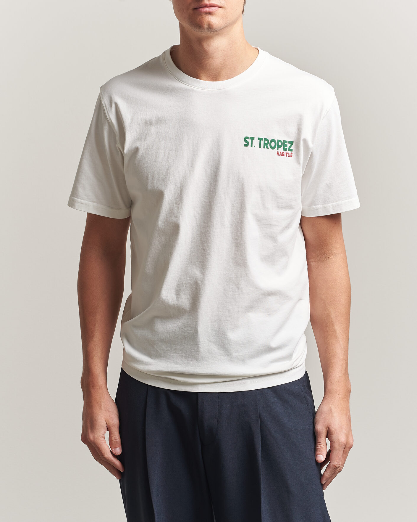 Uomini | T-shirt | MC2 Saint Barth | Back Printed Cotton T-Shirt St Tropez Sun