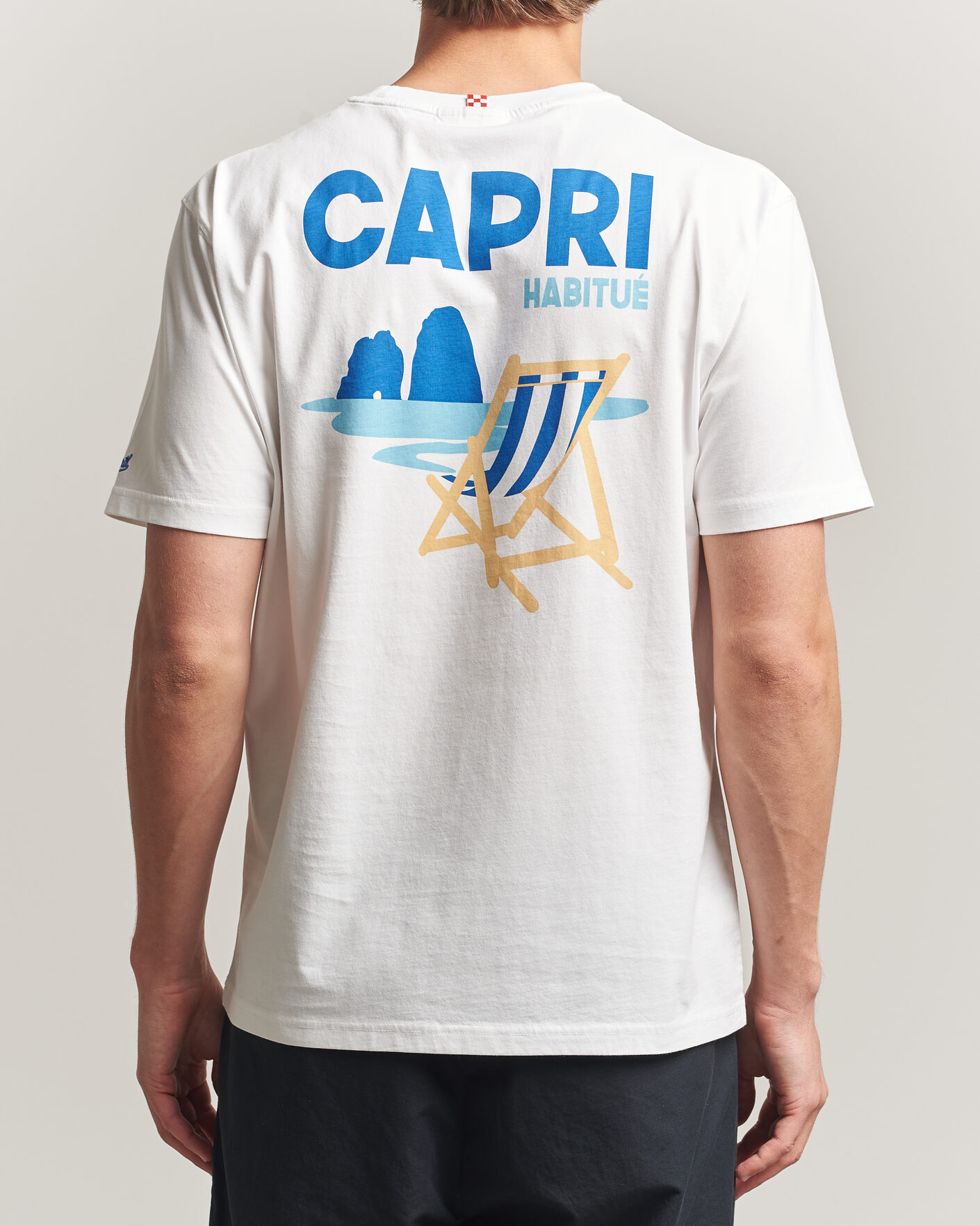 Uomini | T-shirt | MC2 Saint Barth | Back Printed Cotton T-Shirt Capri Summer