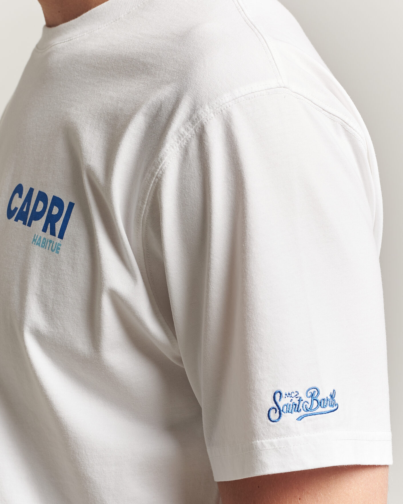 Uomini | T-shirt | MC2 Saint Barth | Back Printed Cotton T-Shirt Capri Summer