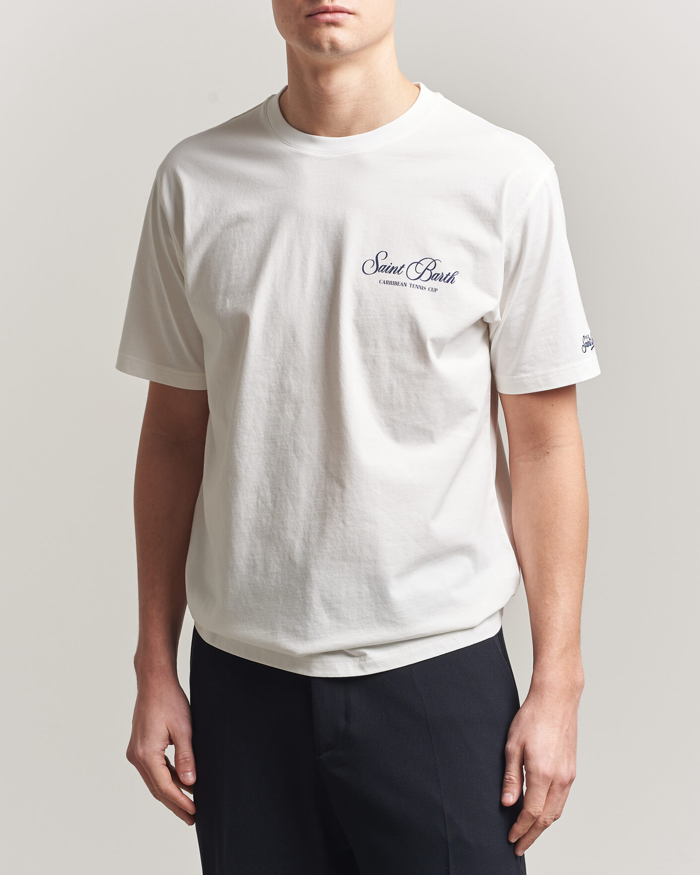 Uomini | T-shirt | MC2 Saint Barth | Back Printed Cotton T-Shirt Gustavia Cup