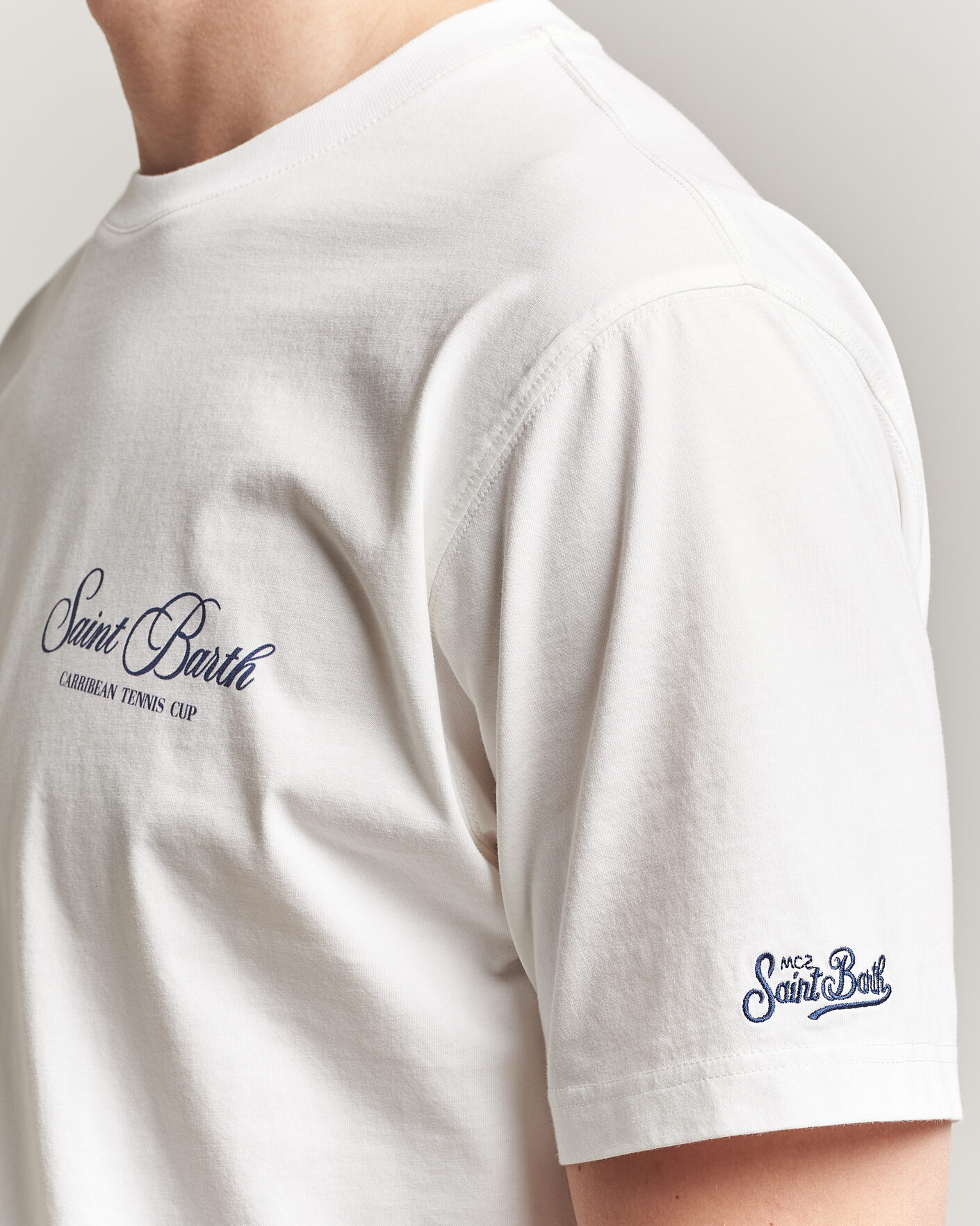 Uomini | T-shirt | MC2 Saint Barth | Back Printed Cotton T-Shirt Gustavia Cup