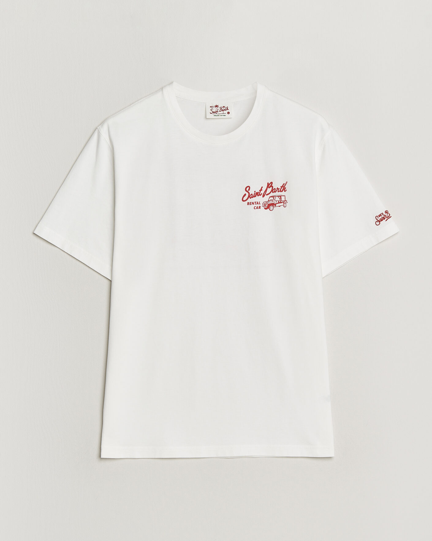 Uomini | T-shirt | MC2 Saint Barth | Back Printed Cotton T-Shirt Rental Car