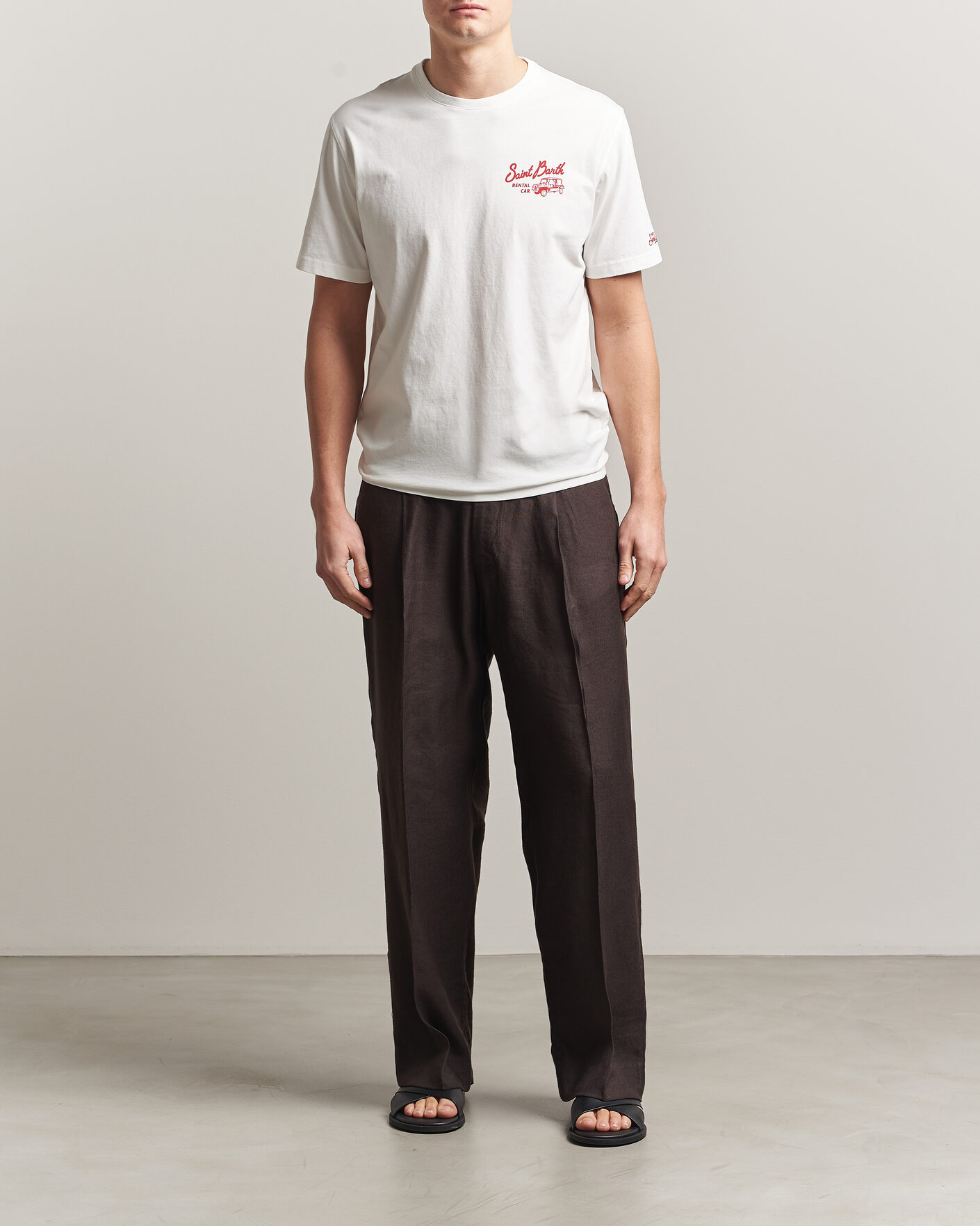 Uomini | T-shirt | MC2 Saint Barth | Back Printed Cotton T-Shirt Rental Car