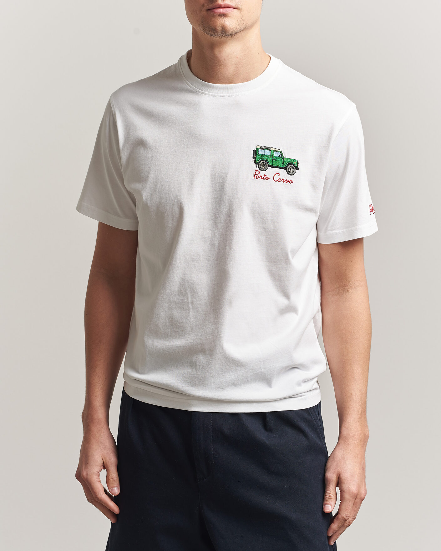 Uomini | T-shirt | MC2 Saint Barth | Printed Cotton T-Shirt Car Cervo