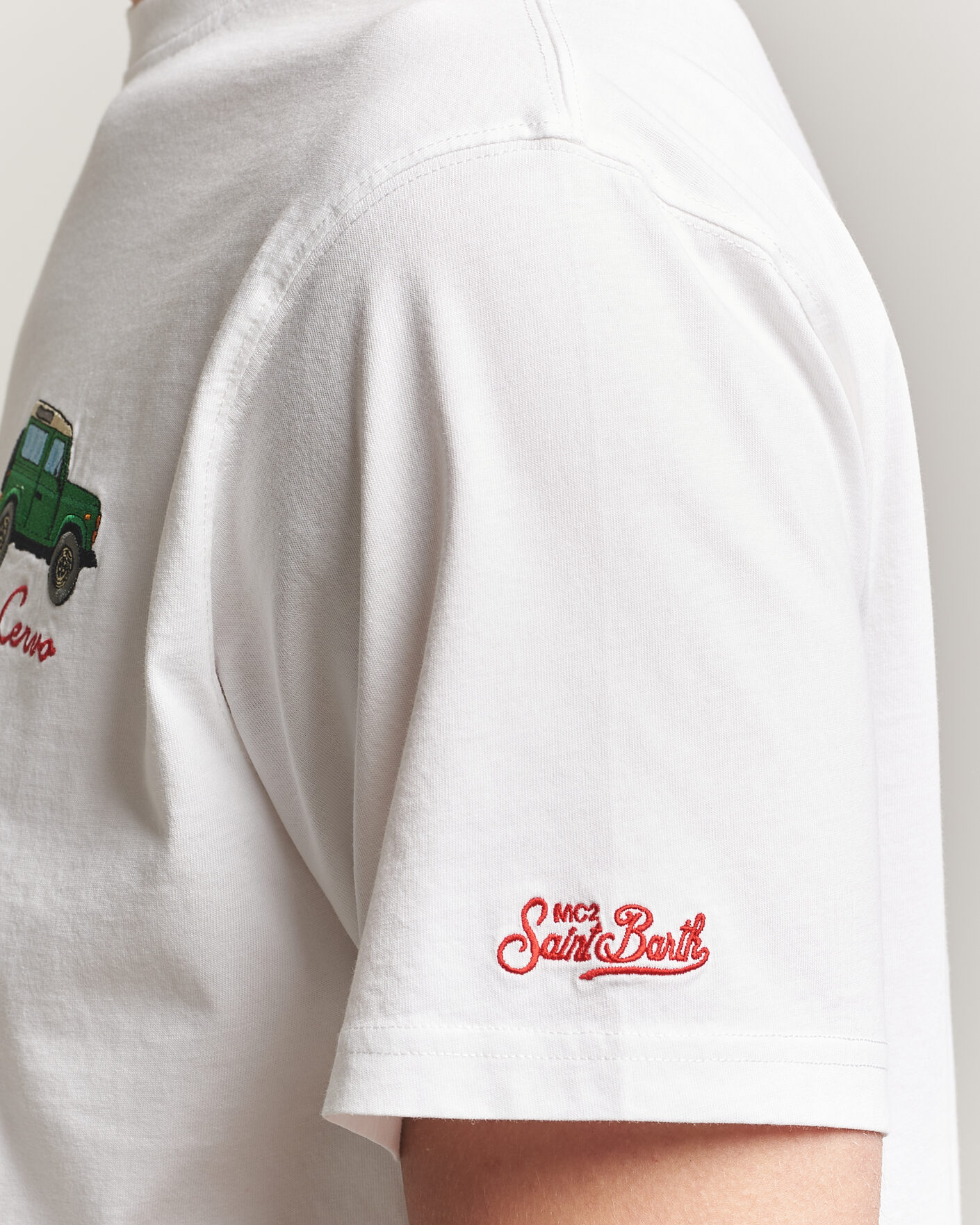 Uomini | T-shirt | MC2 Saint Barth | Printed Cotton T-Shirt Car Cervo