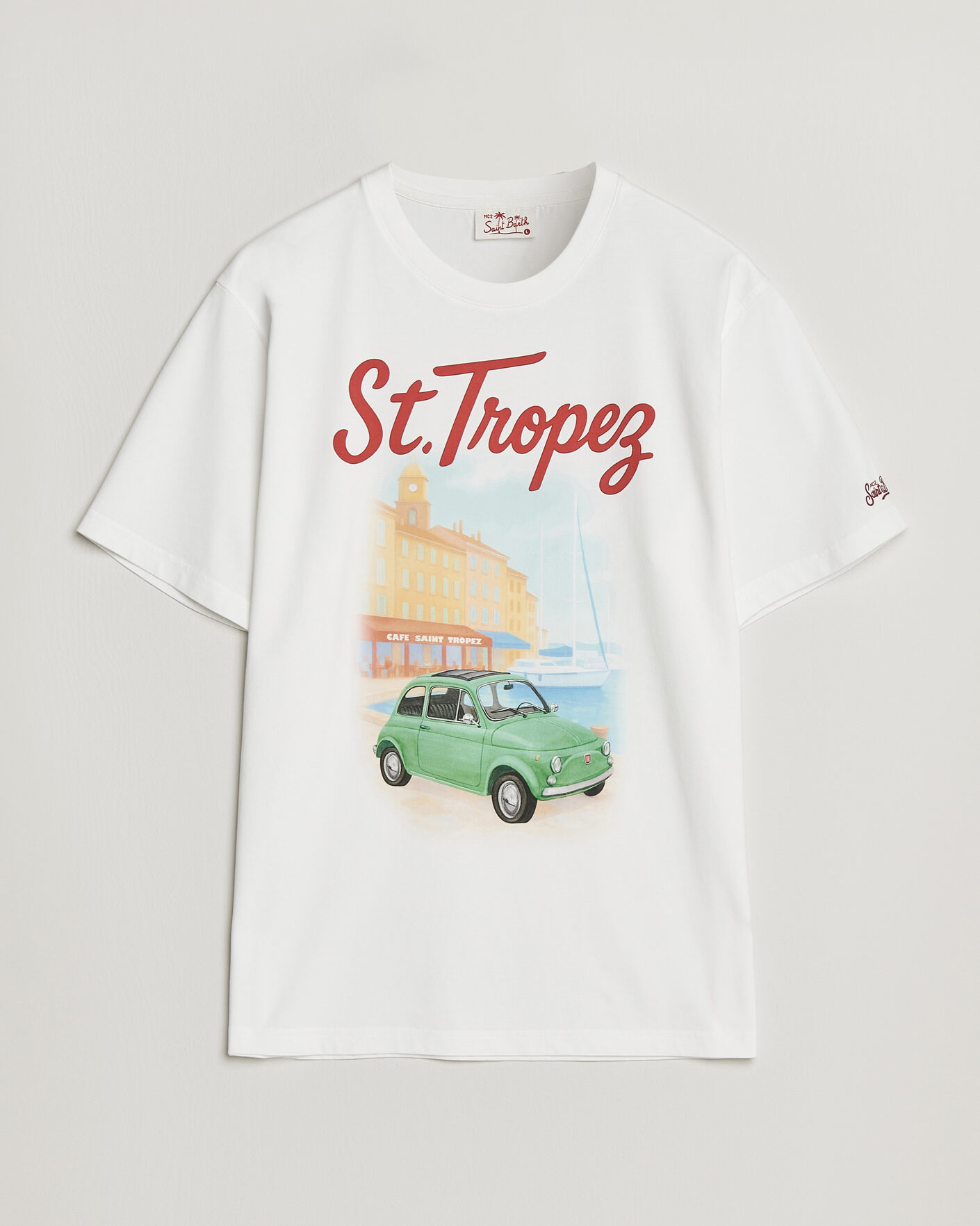 Uomini | T-shirt | MC2 Saint Barth | Printed Cotton T-Shirt St Tropez Car