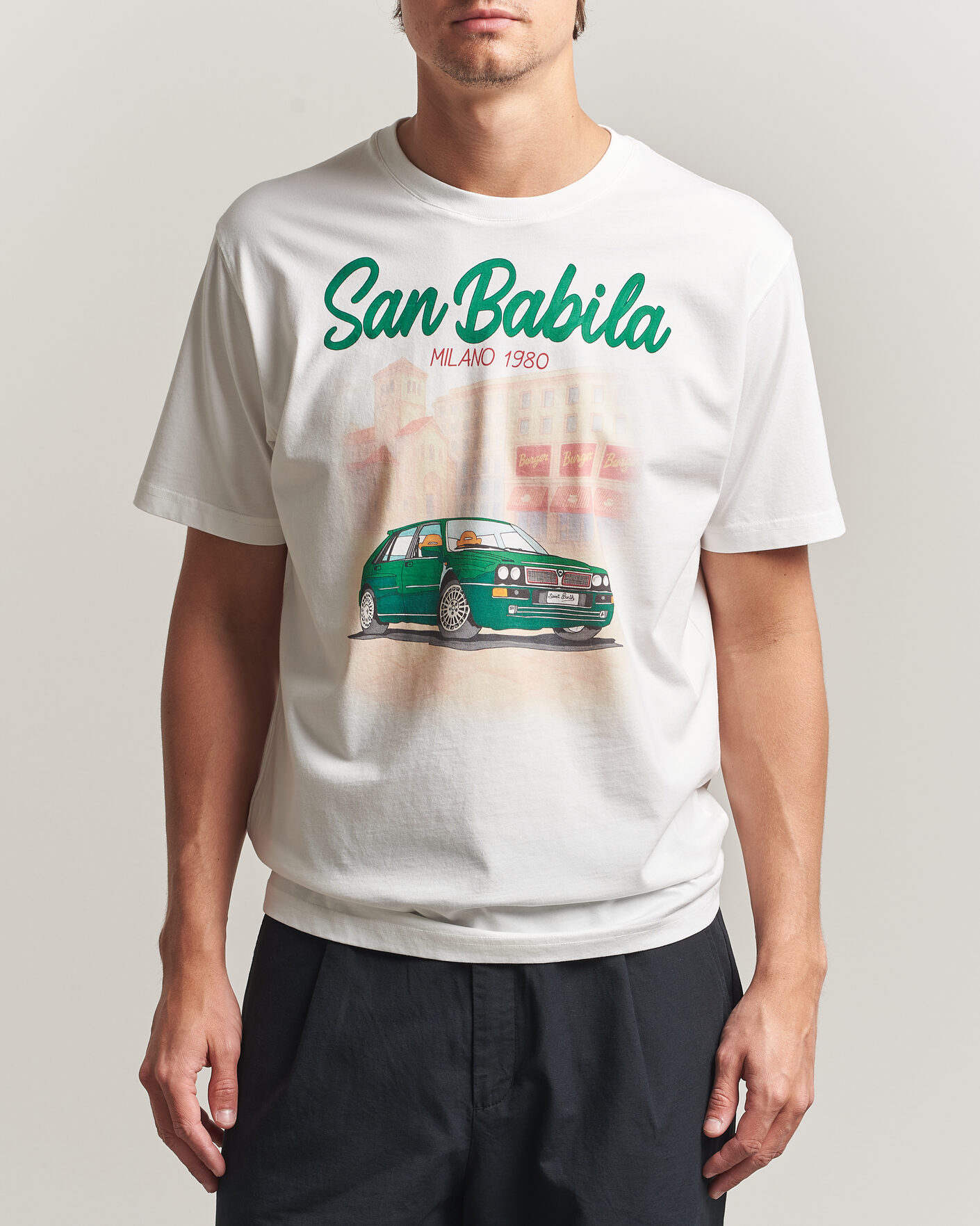 Uomini | T-shirt | MC2 Saint Barth | Printed Cotton T-Shirt San Babila Car