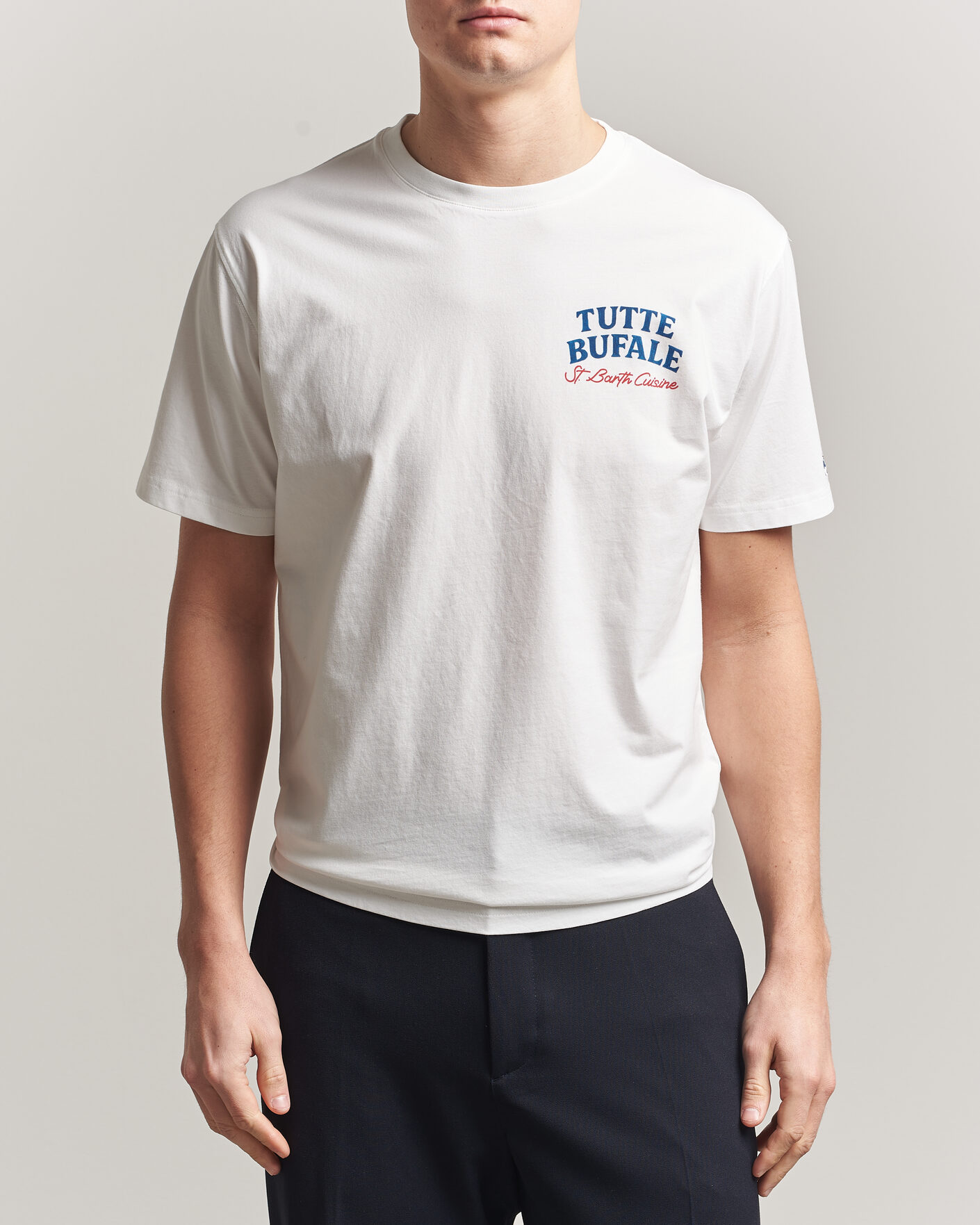 Uomini | T-shirt | MC2 Saint Barth | Back Printed Cotton T-Shirt Bufale