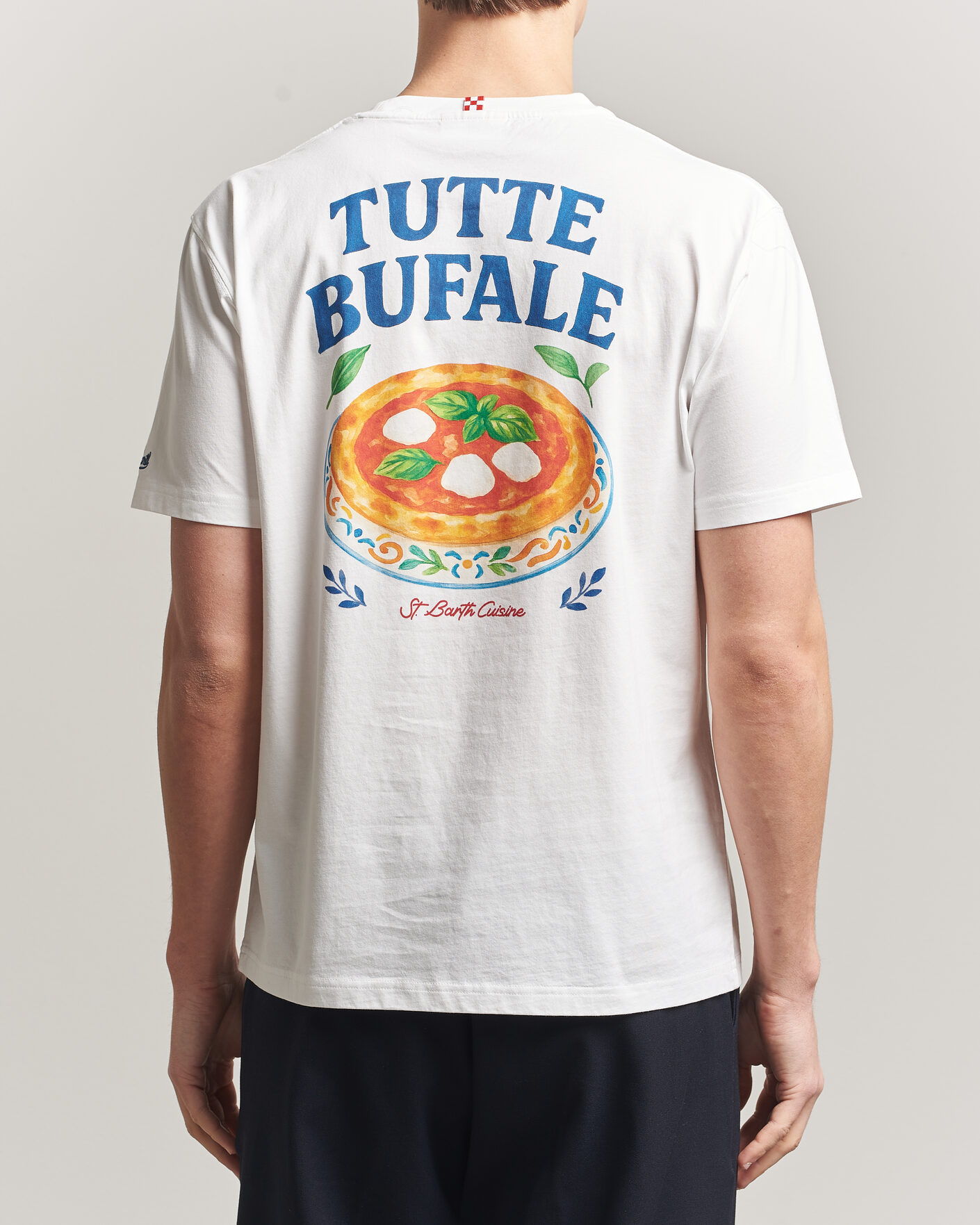 Uomini | T-shirt | MC2 Saint Barth | Back Printed Cotton T-Shirt Bufale