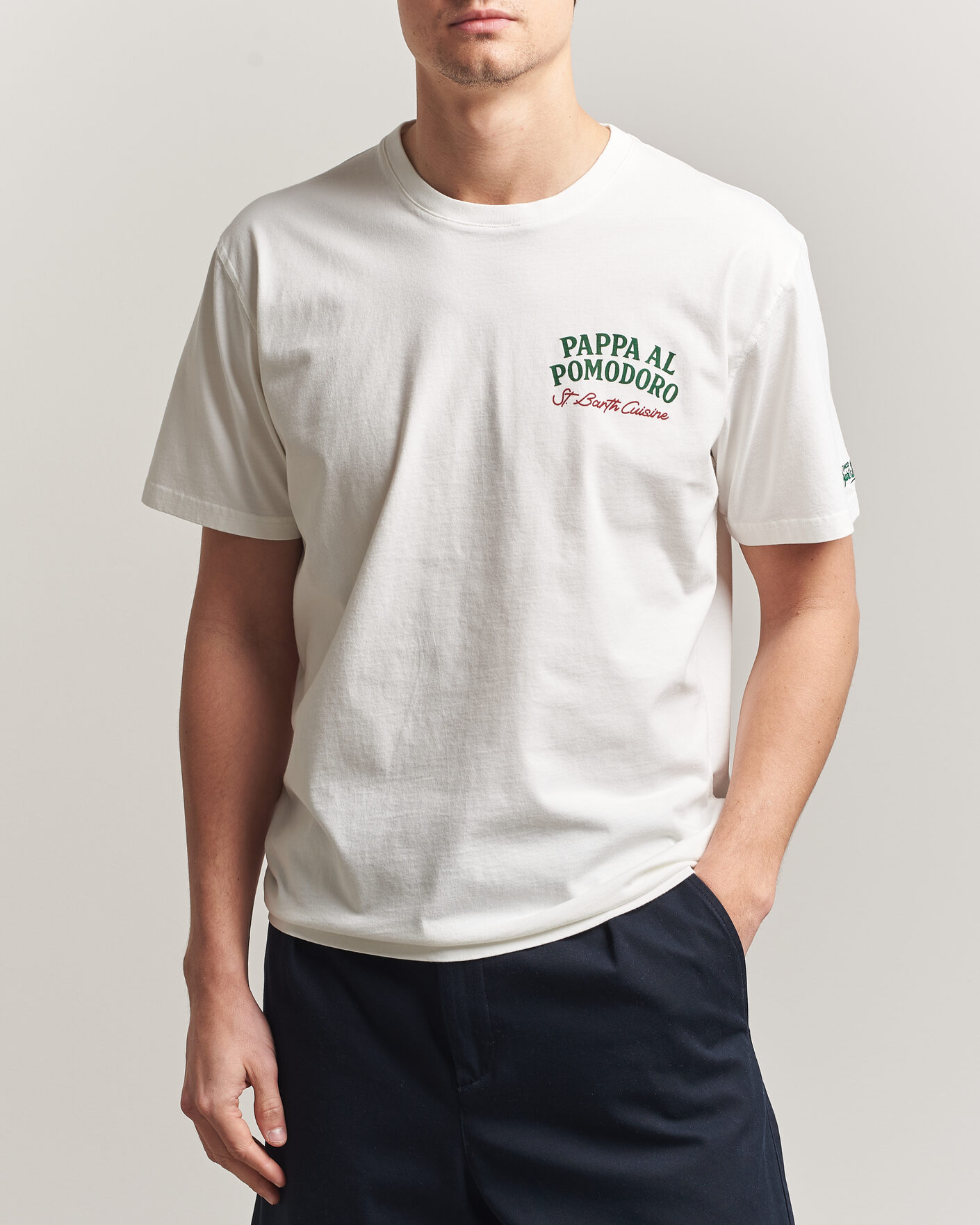 Uomini | T-shirt | MC2 Saint Barth | Back Printed Cotton T-Shirt Pappa Pomodoro