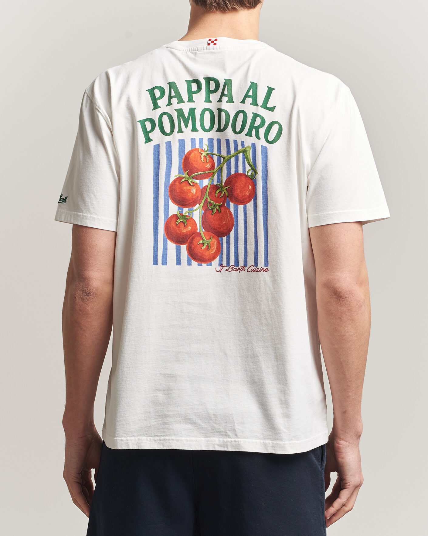 Uomini | T-shirt | MC2 Saint Barth | Back Printed Cotton T-Shirt Pappa Pomodoro