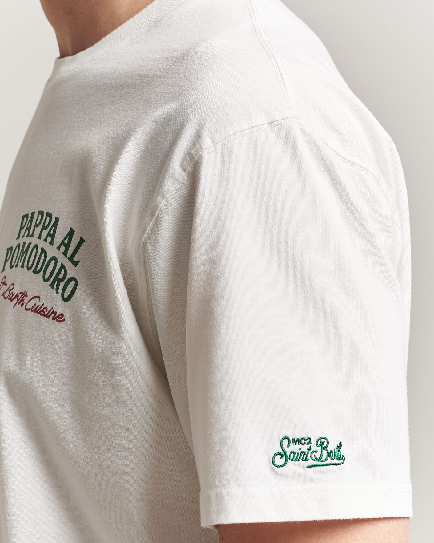 Uomini | T-shirt | MC2 Saint Barth | Back Printed Cotton T-Shirt Pappa Pomodoro