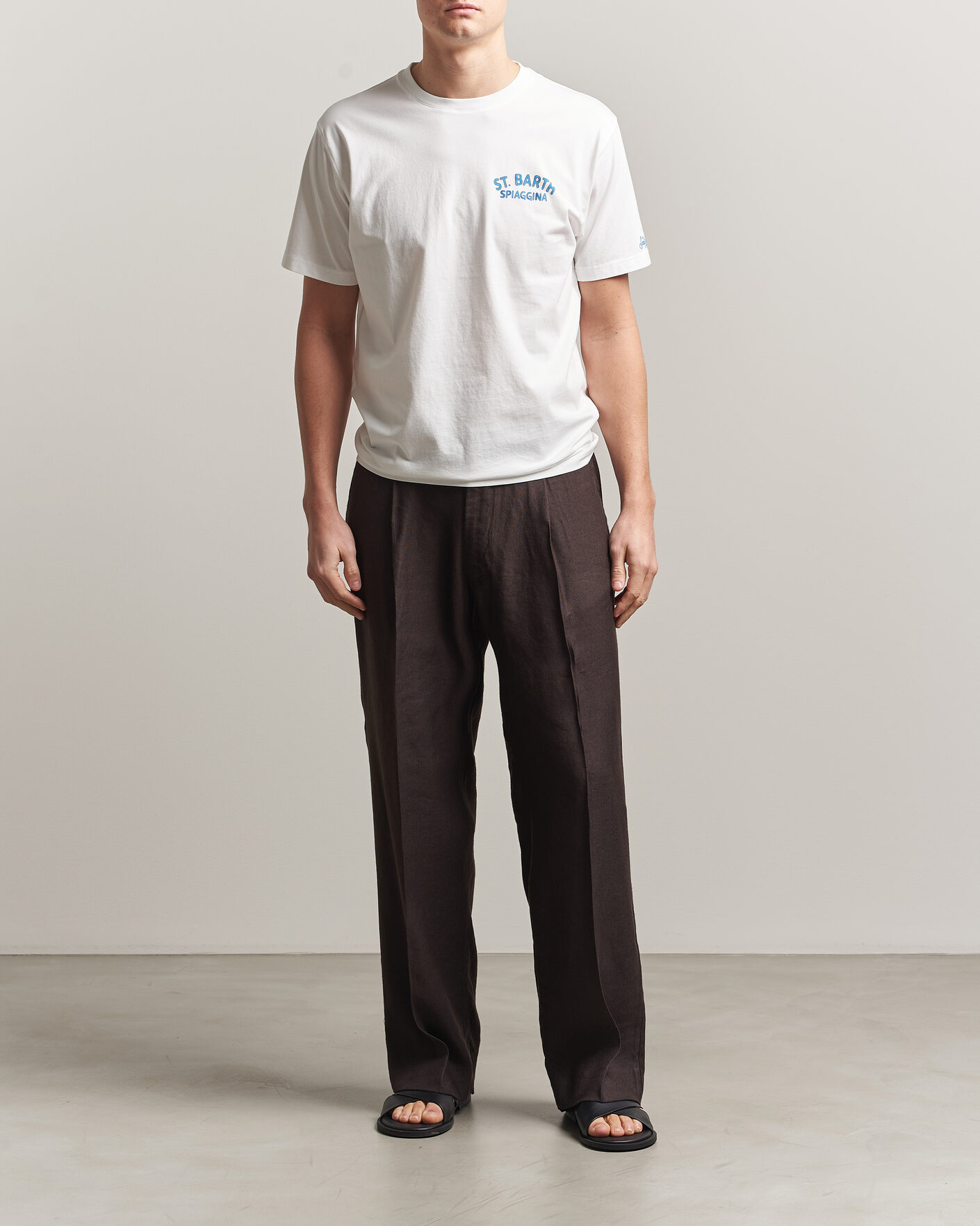 Uomini | T-shirt | MC2 Saint Barth | Back Printed Cotton T-Shirt Spiaggina