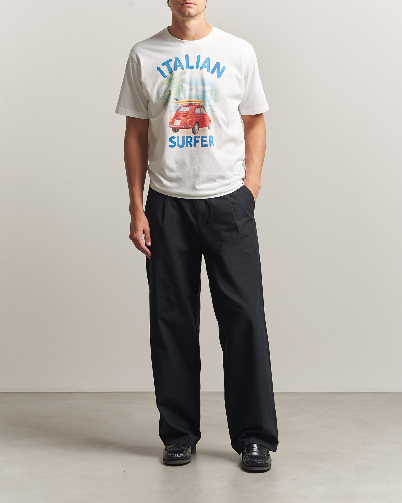 Uomini | T-shirt | MC2 Saint Barth | Printed Cotton T-Shirt Italian Surfer