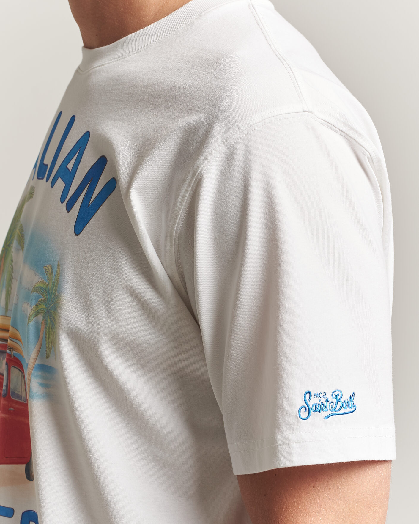 Uomini | T-shirt | MC2 Saint Barth | Printed Cotton T-Shirt Italian Surfer