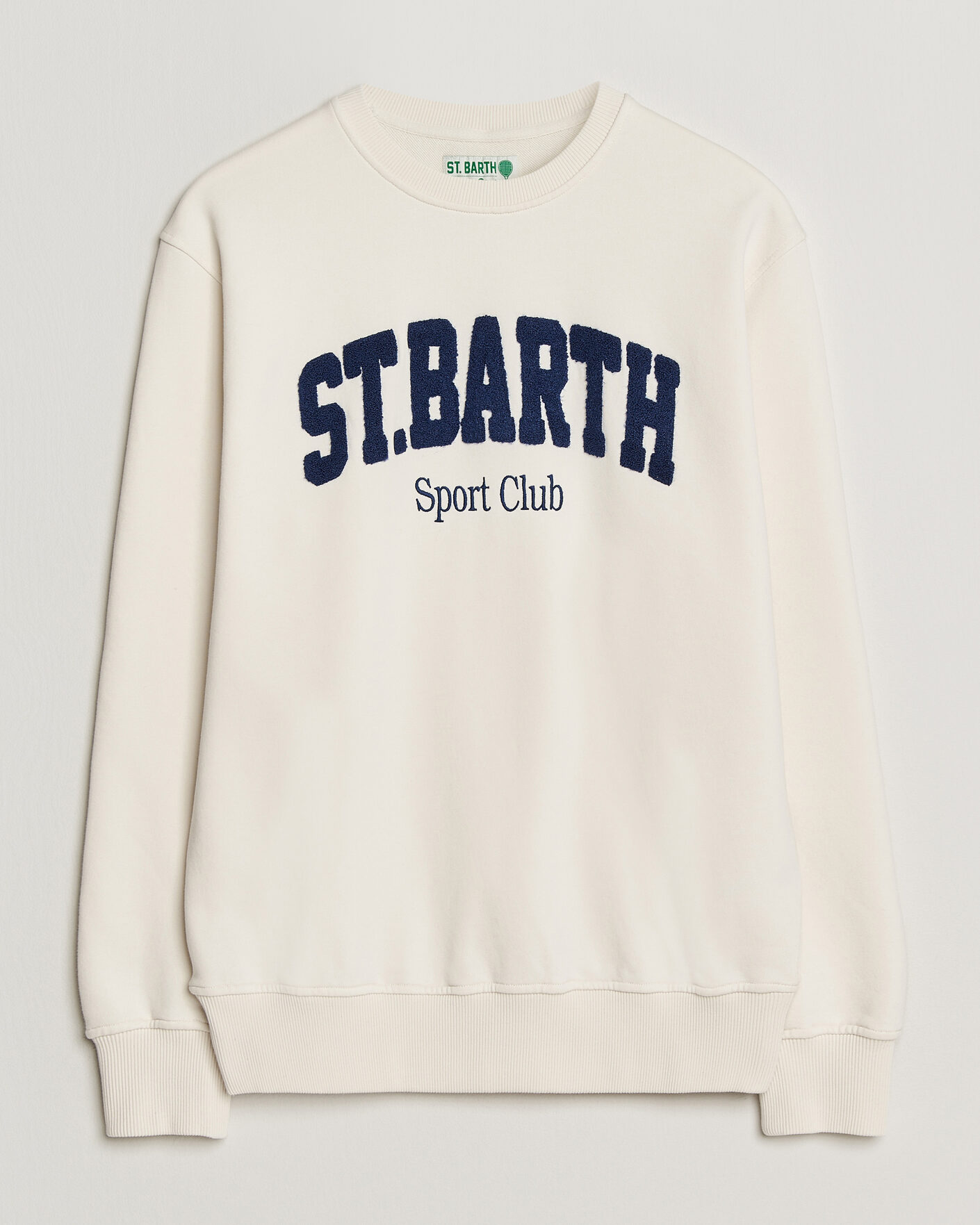 Uomini | Maglieria | MC2 Saint Barth | Terry Cotton Logo Sweatshirt Off White