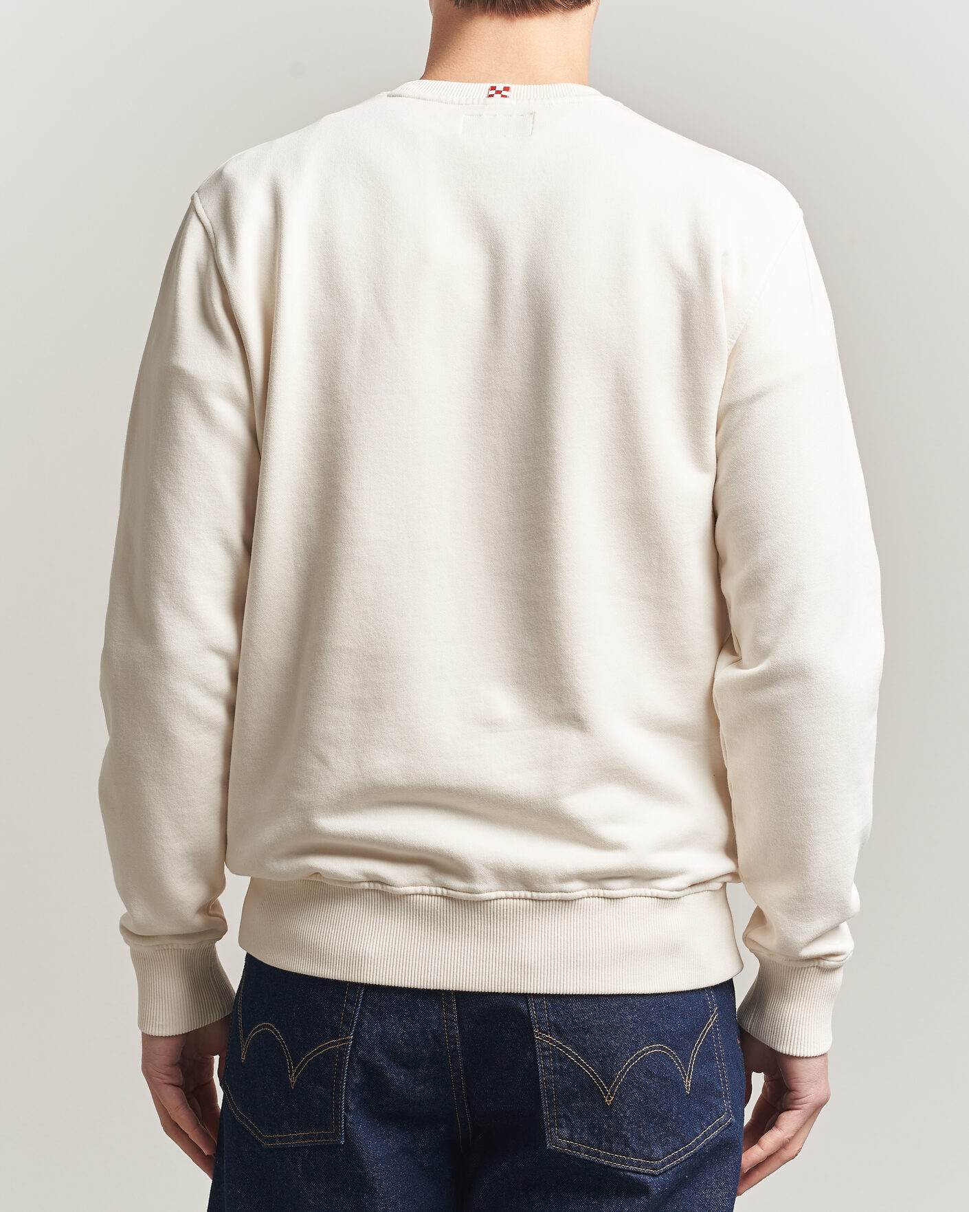 Uomini | Maglieria | MC2 Saint Barth | Terry Cotton Logo Sweatshirt Off White