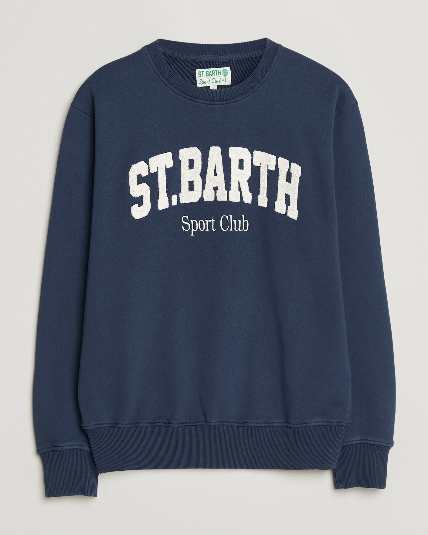 Uomini | Maglieria | MC2 Saint Barth | Terry Cotton Logo Sweatshirt Navy
