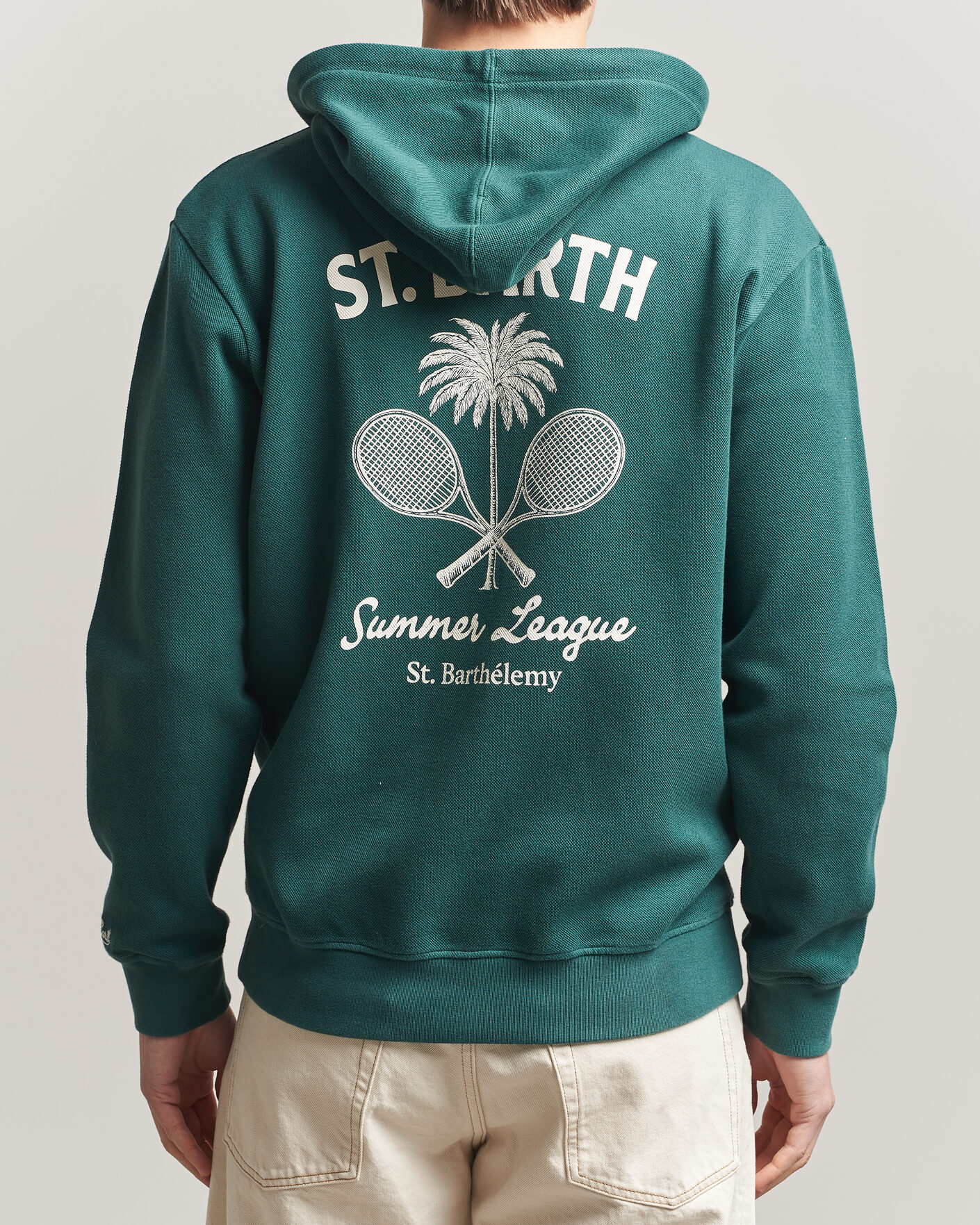 Uomini | Maglieria | MC2 Saint Barth | Back Printed Hoodie Tennis League