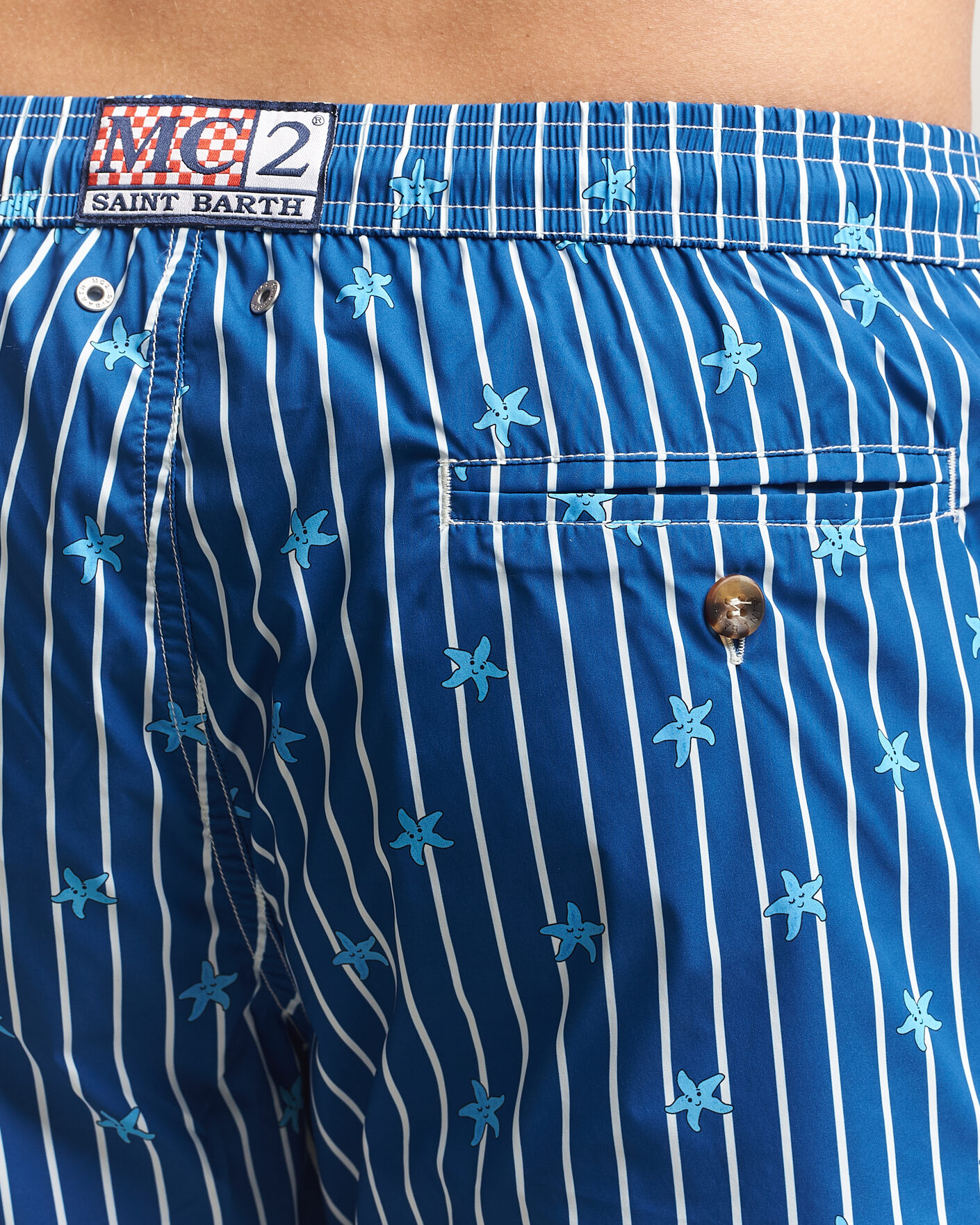 Uomini | Costumi da bagno | MC2 Saint Barth | Printed Swim Shorts Blue Starfish