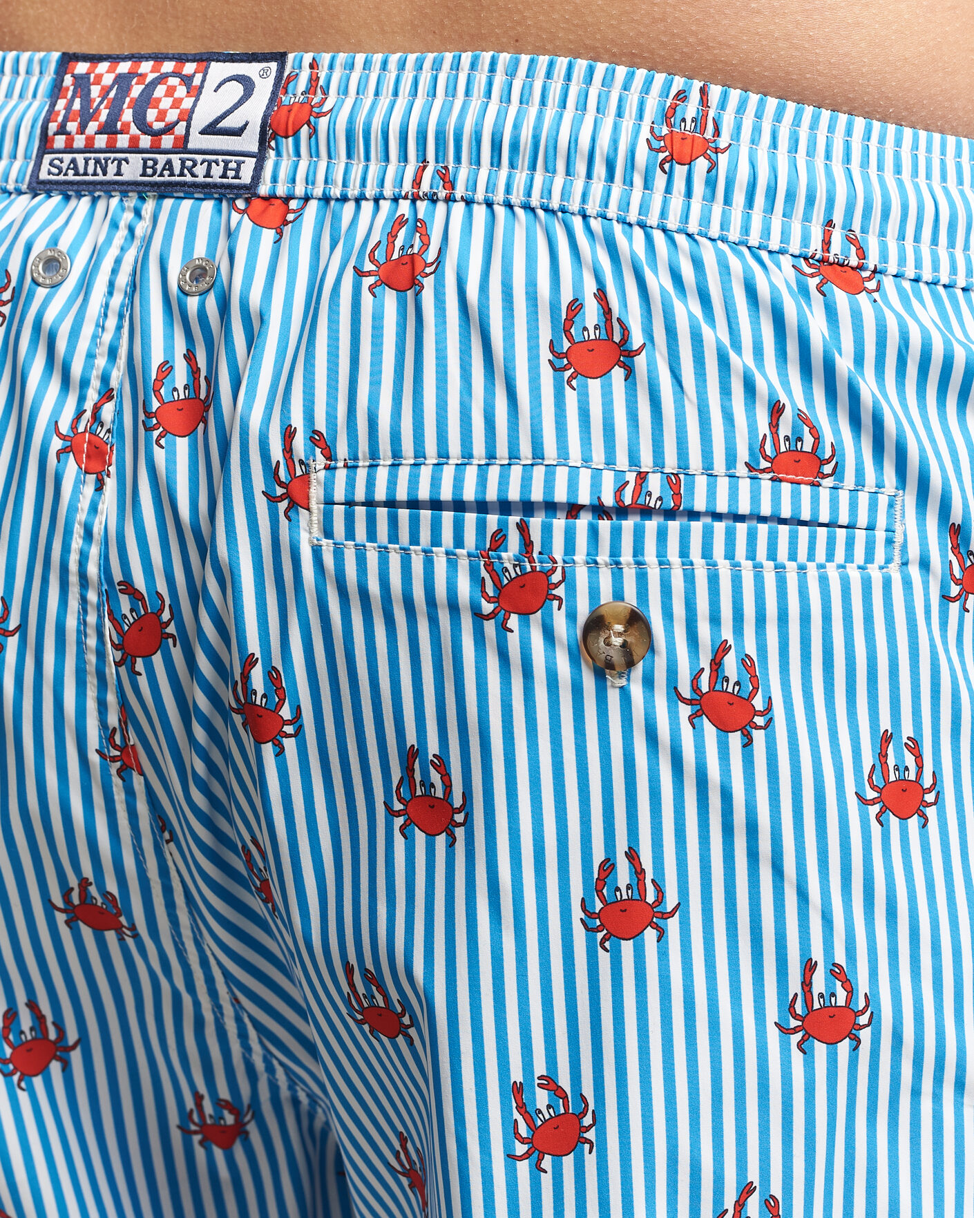 Uomini | Costumi da bagno | MC2 Saint Barth | Printed Swim Shorts Blue Crabs